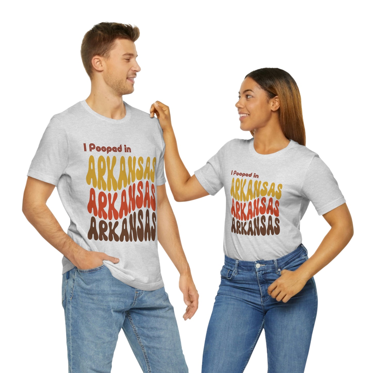 I Pooped In - ARKANSAS (Retro Statehood) Unisex Jersey Short Sleeve Tee