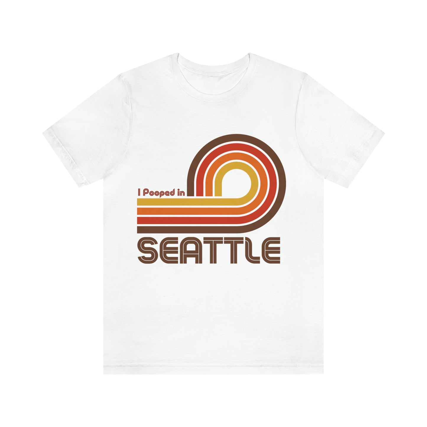 I Pooped In - SEATTLE (Dark Retro Loop) Unisex Jersey Short Sleeve Tee