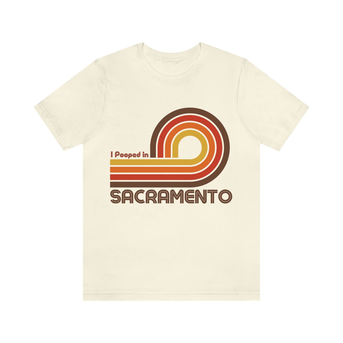I Pooped In - SACRAMENTO (Dark Retro Loop) Unisex Jersey Short Sleeve Tee