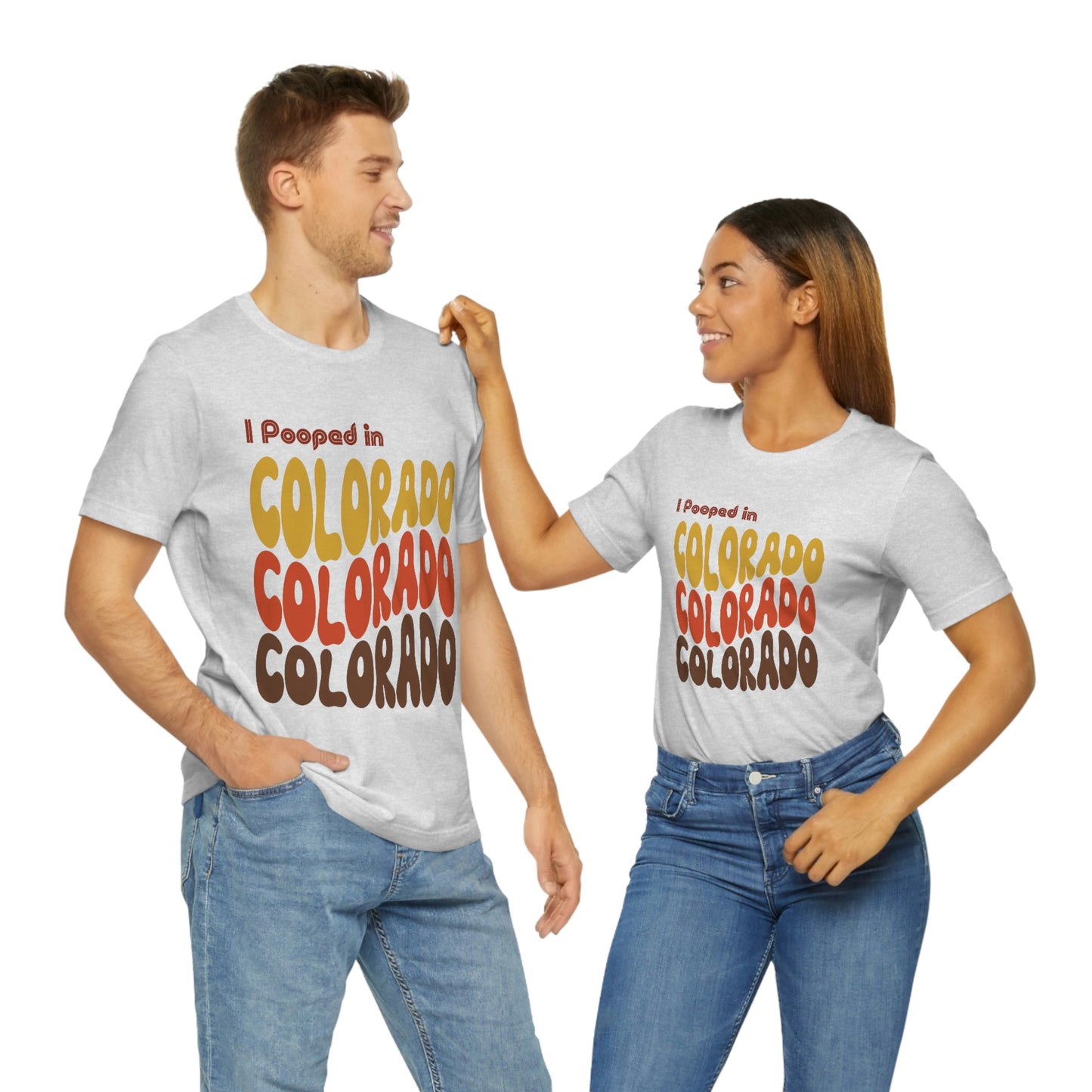 I Pooped In - COLORADO (Retro Statehood) Unisex Jersey Short Sleeve Tee