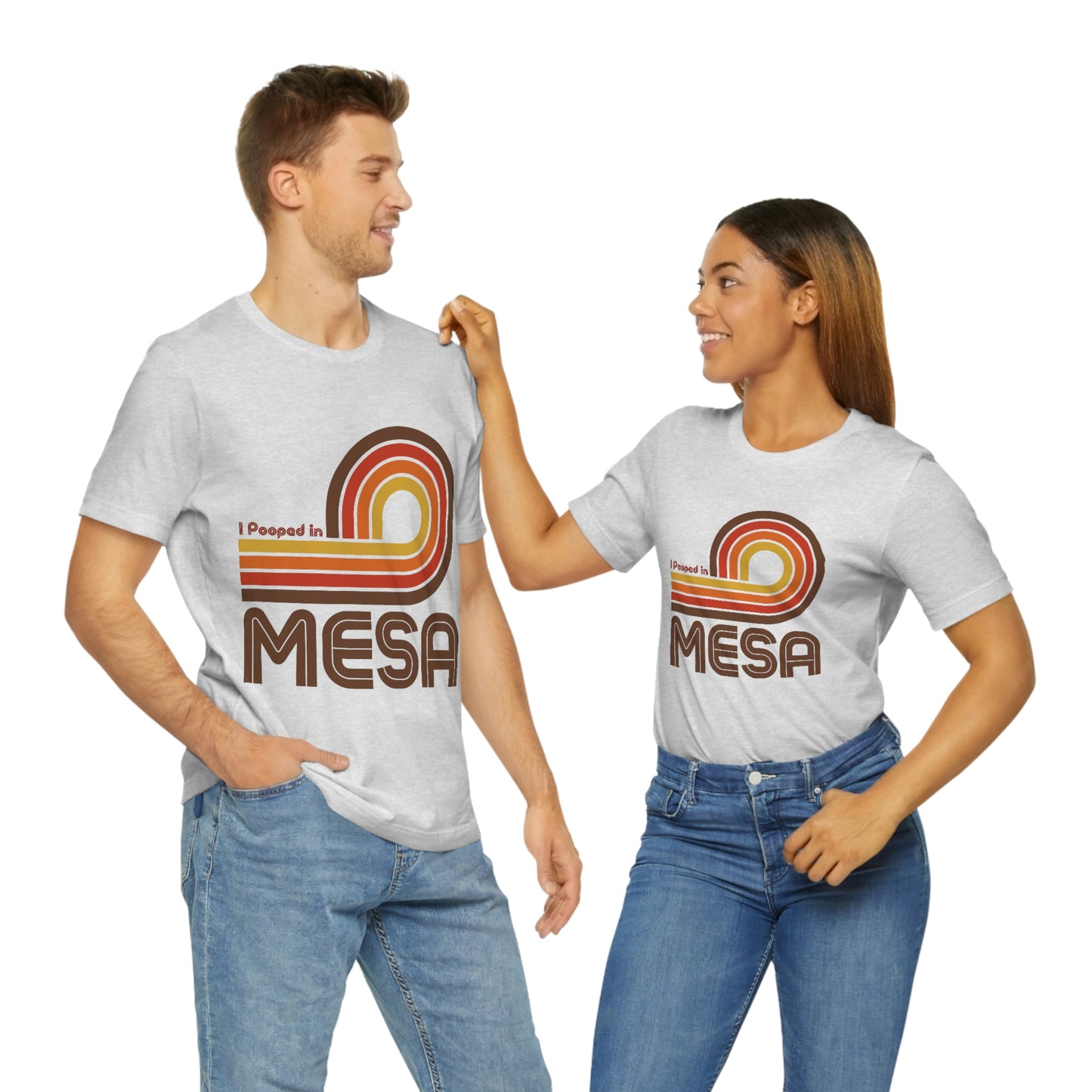 I Pooped In - MESA (Dark Retro Loop) Unisex Jersey Short Sleeve Tee