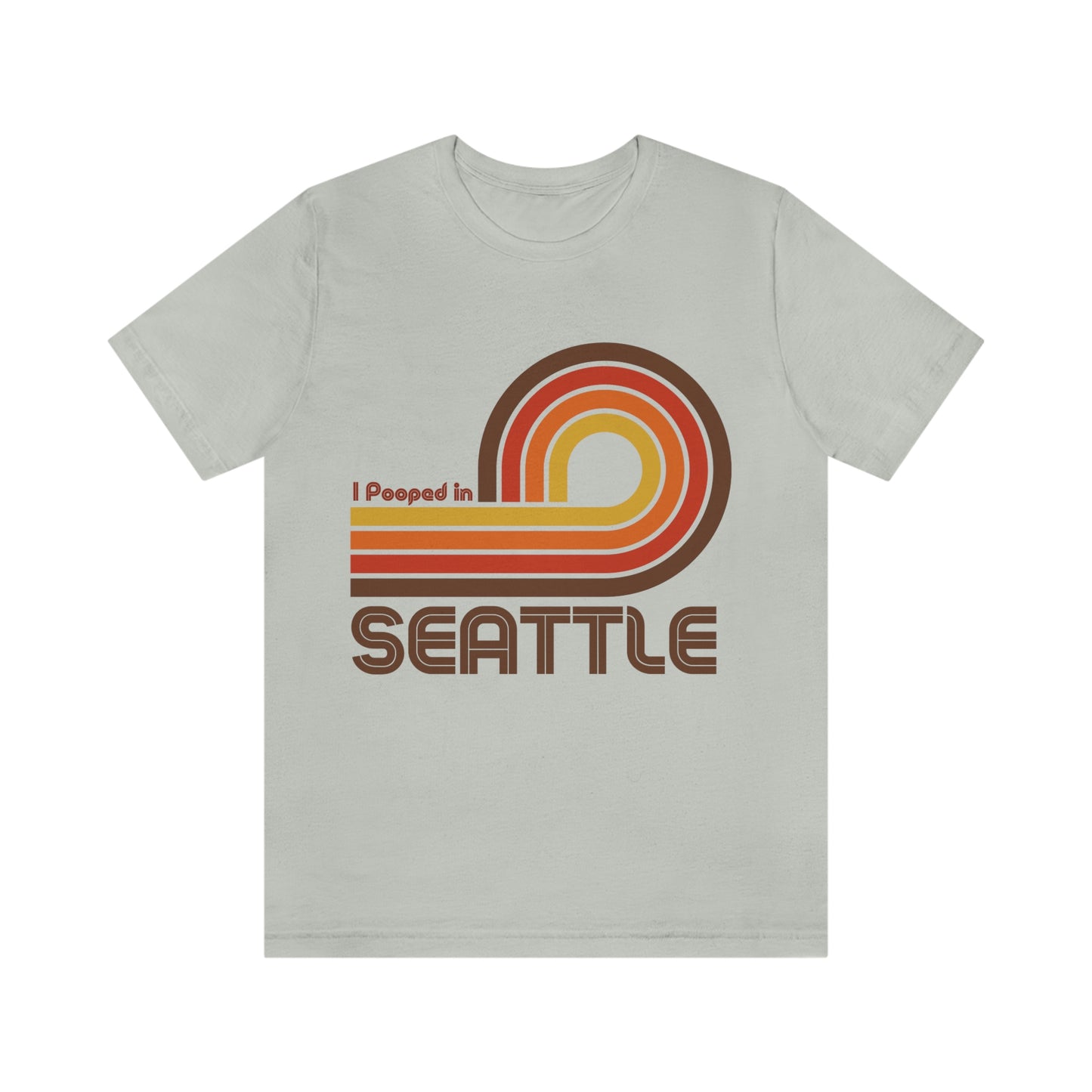 I Pooped In - SEATTLE (Dark Retro Loop) Unisex Jersey Short Sleeve Tee