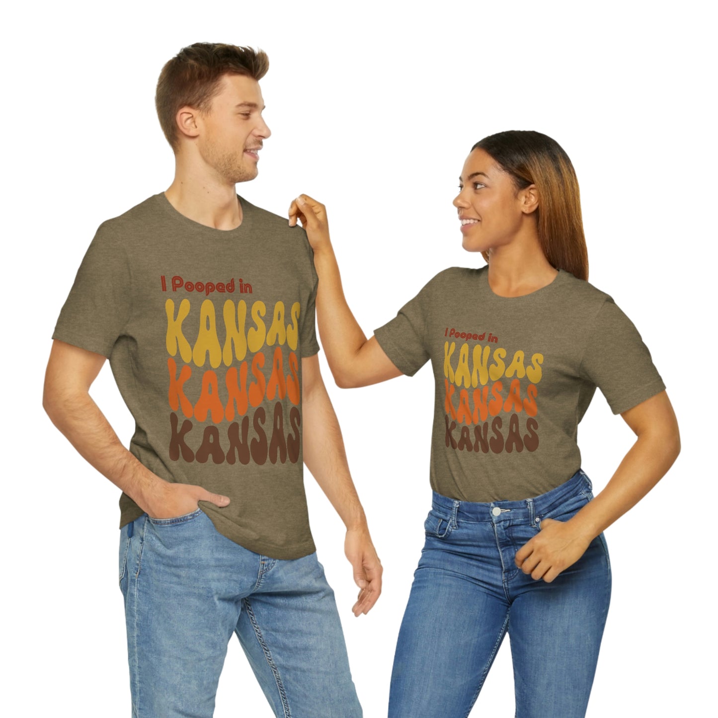 I Pooped In - KANSAS (Retro Statehood) Unisex Jersey Short Sleeve Tee