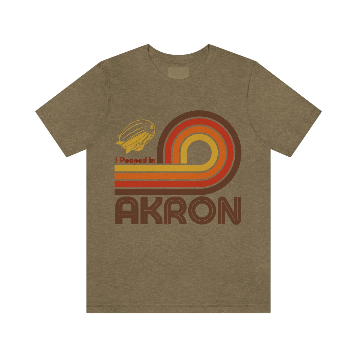 I Pooped In - AKRON (Dark Retro Loop) Unisex Jersey Short Sleeve Tee