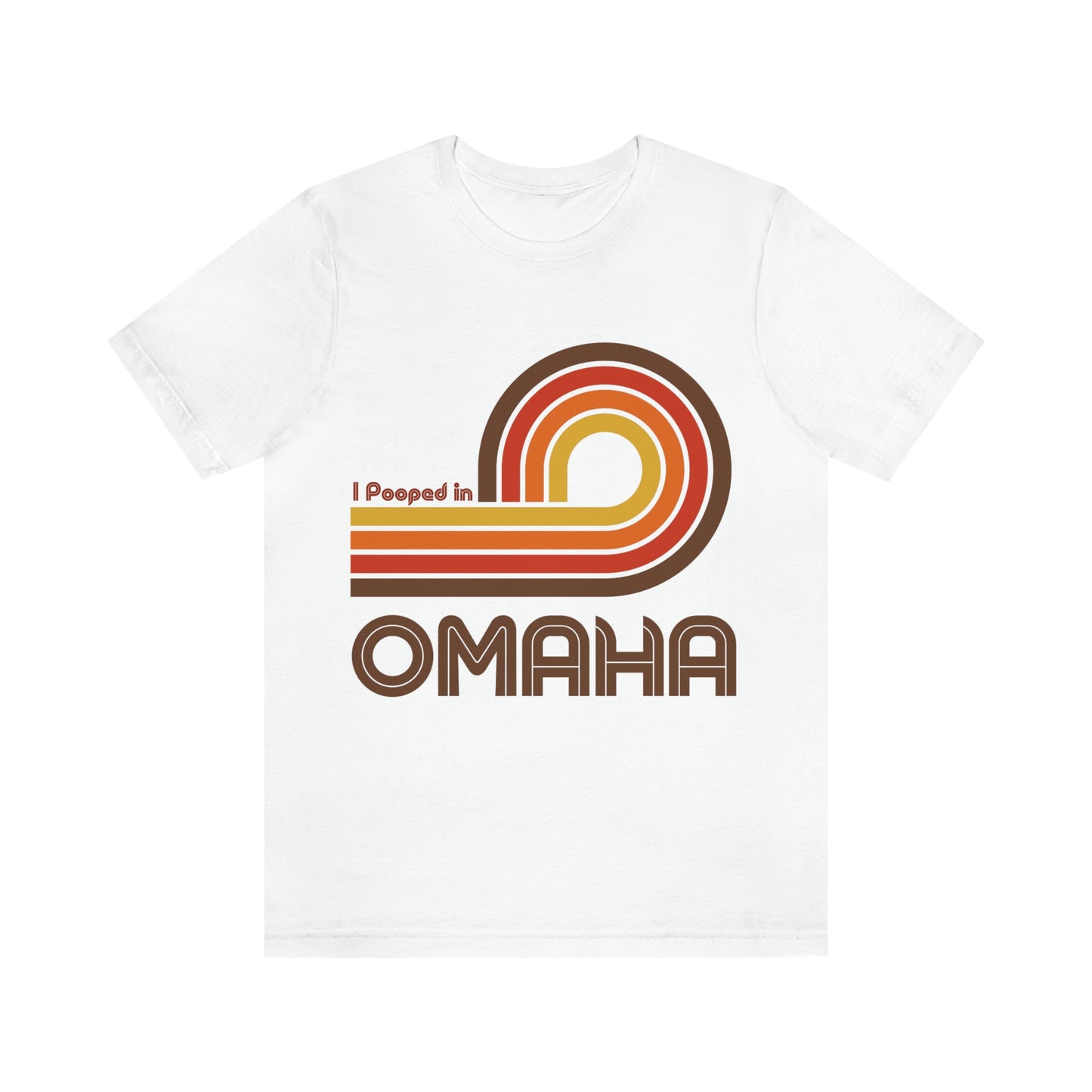 I Pooped In - OMAHA (Dark Retro Loop) Unisex Jersey Short Sleeve Tee