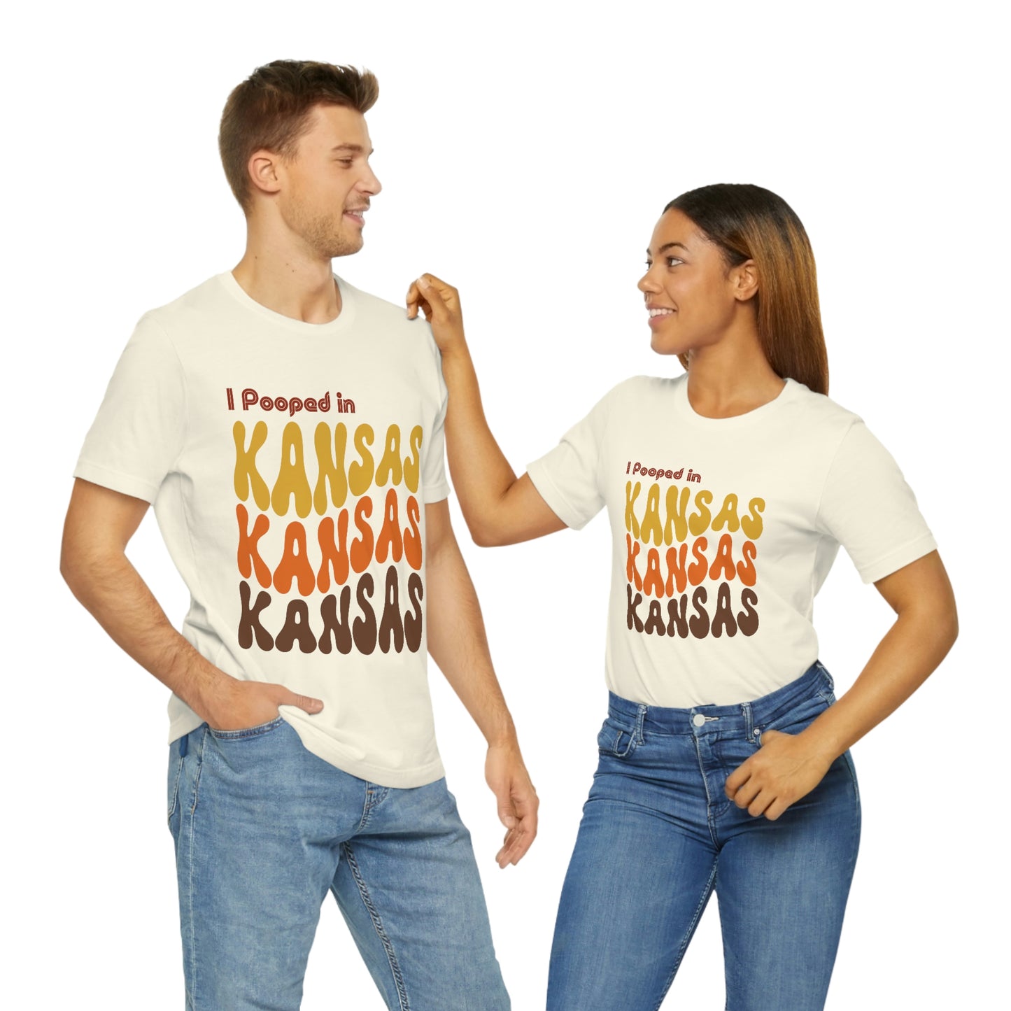 I Pooped In - KANSAS (Retro Statehood) Unisex Jersey Short Sleeve Tee