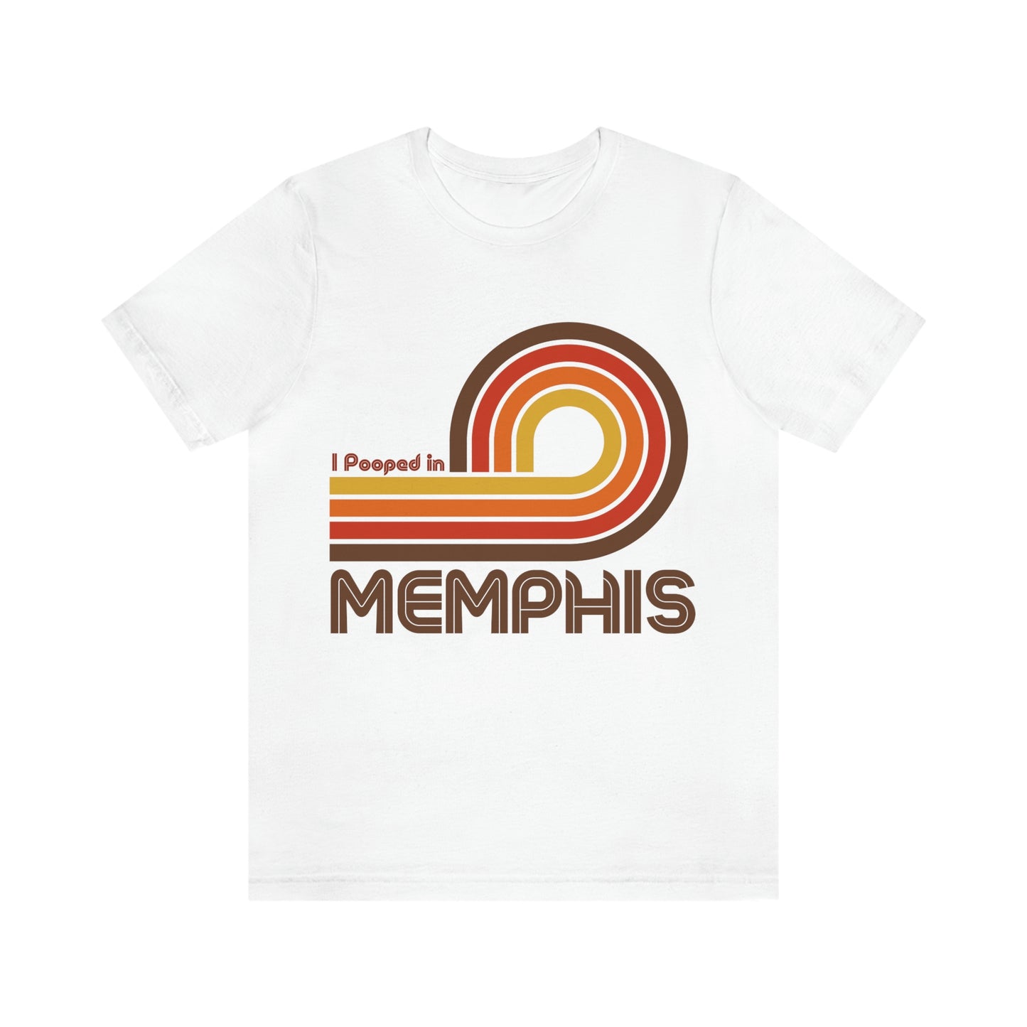 I Pooped In - MEMPHIS (Dark Retro Loop) Unisex Jersey Short Sleeve Tee