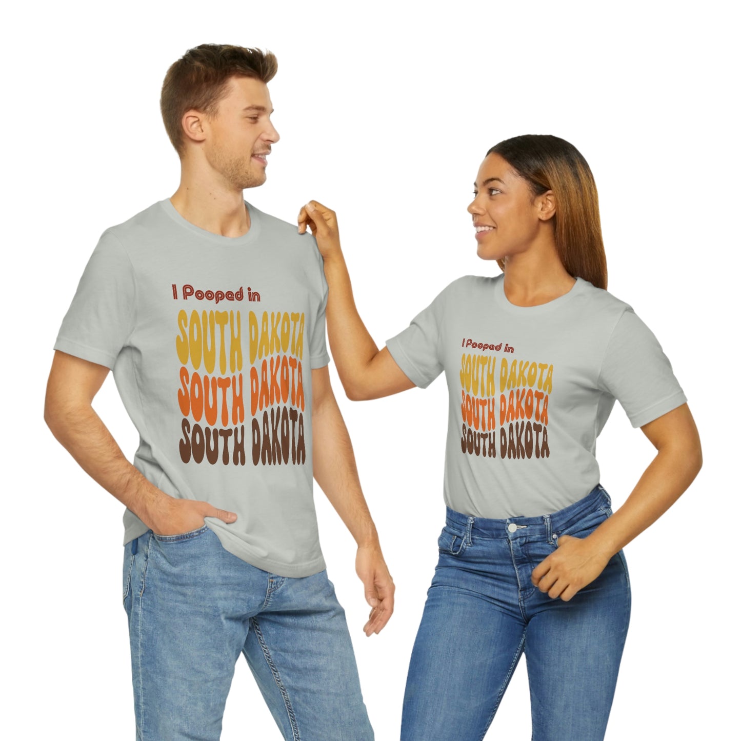 I Pooped In - SOUTH DAKOTA (Retro Statehood) Unisex Jersey Short Sleeve Tee