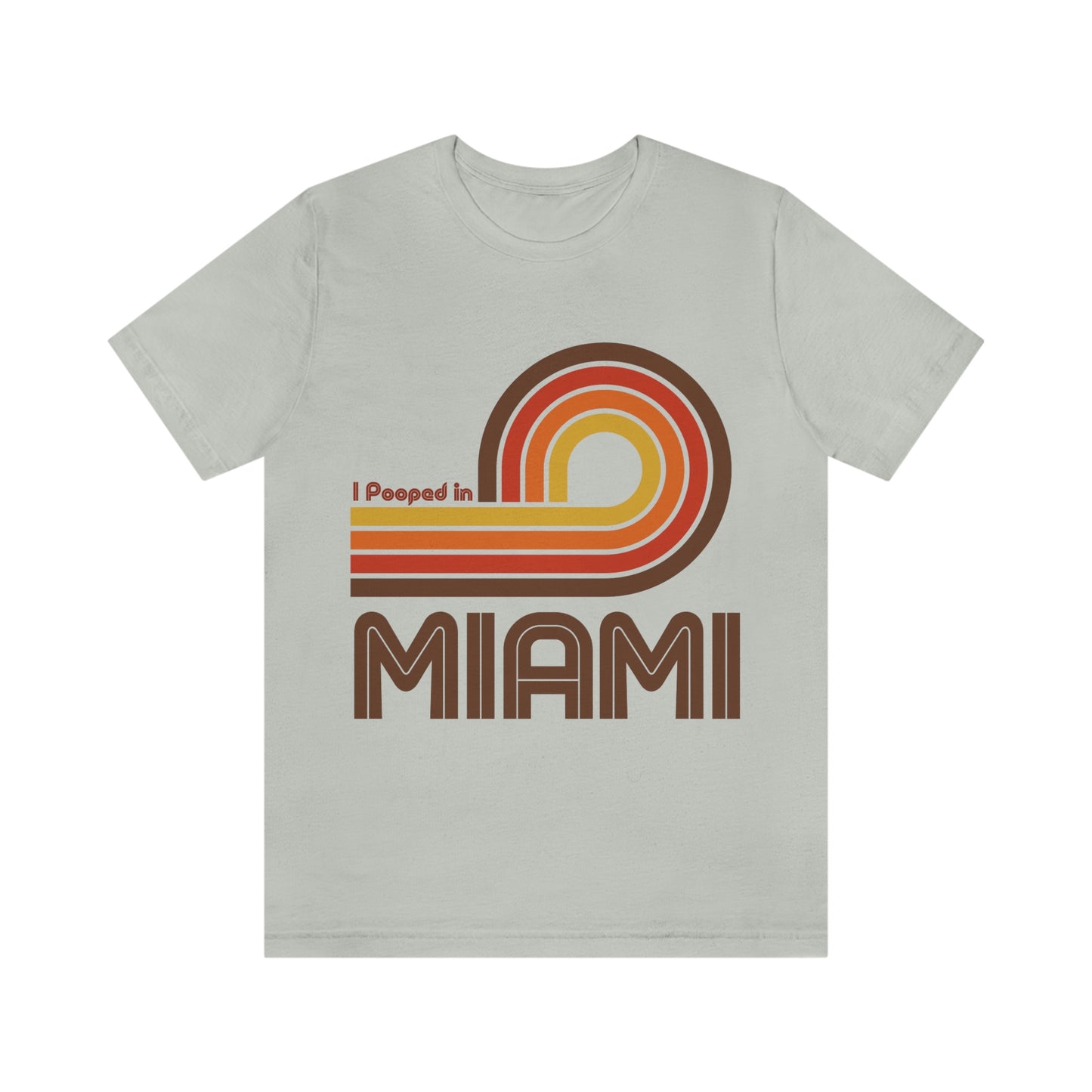 I Pooped In - MIAMI (Dark Retro Loop) Unisex Jersey Short Sleeve Tee
