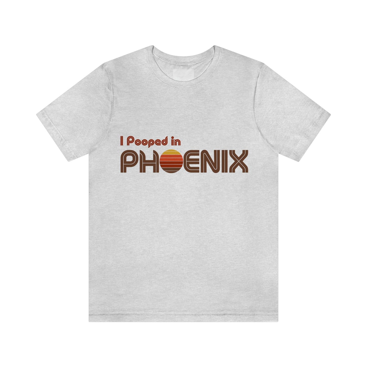 I Pooped In - PHOENIX (Dark Retro Sun) Unisex Jersey Short Sleeve Tee