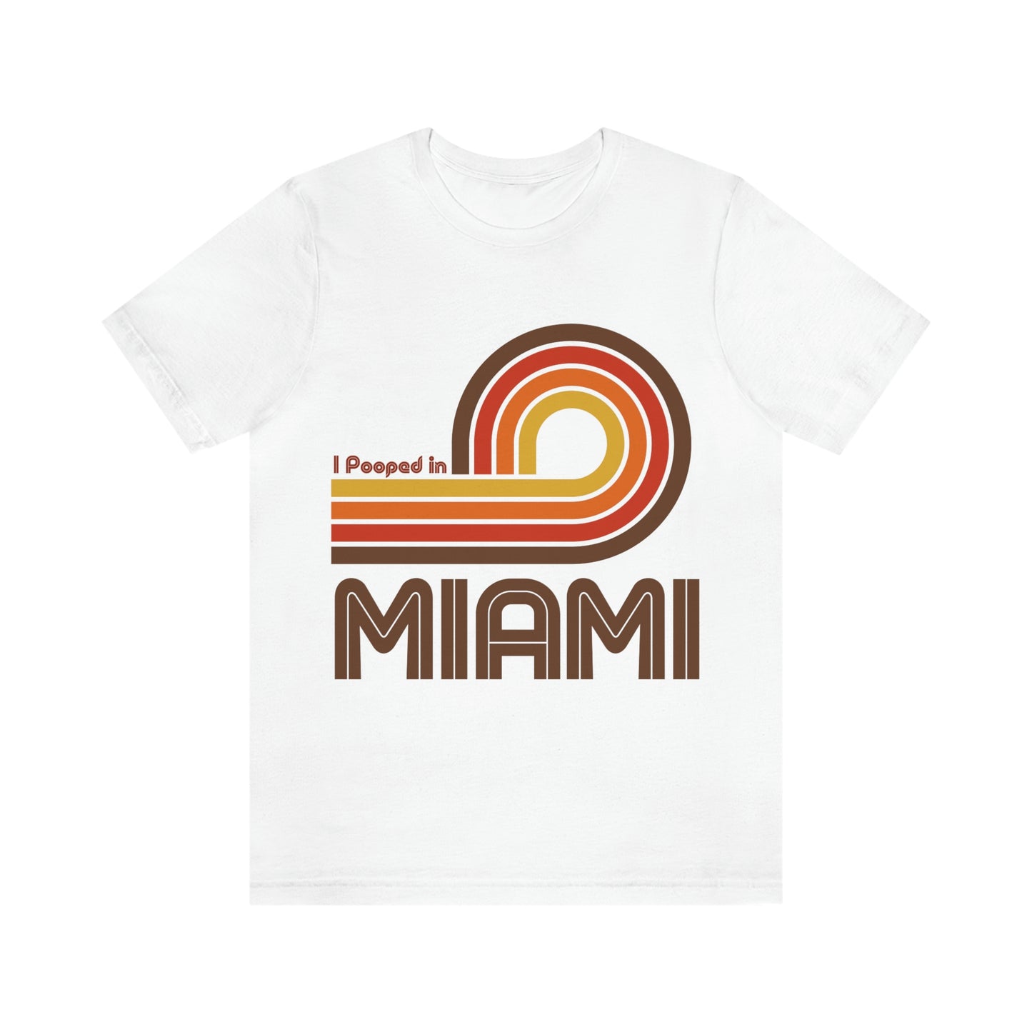I Pooped In - MIAMI (Dark Retro Loop) Unisex Jersey Short Sleeve Tee