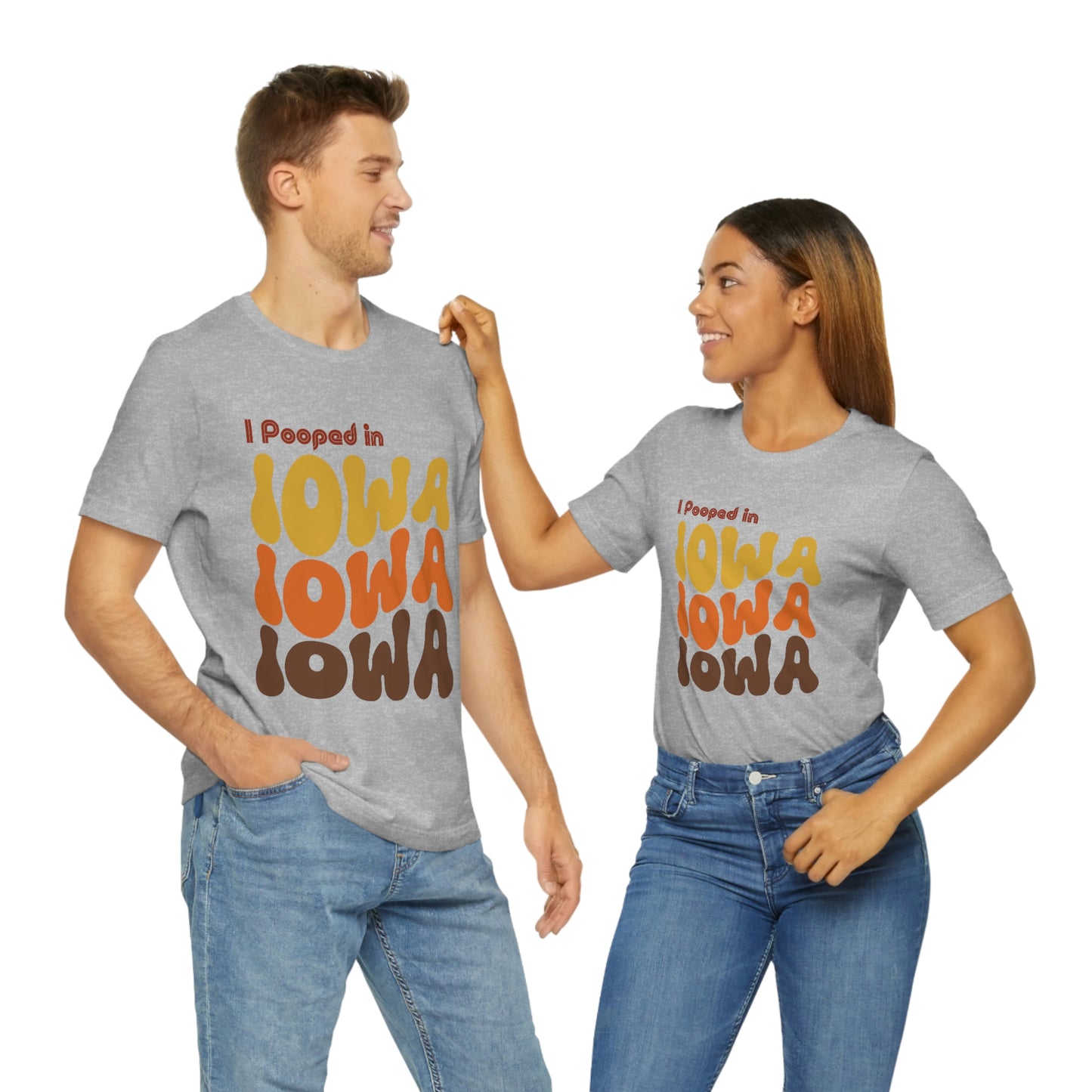 I Pooped In - IOWA (Retro Statehood) Unisex Jersey Short Sleeve Tee