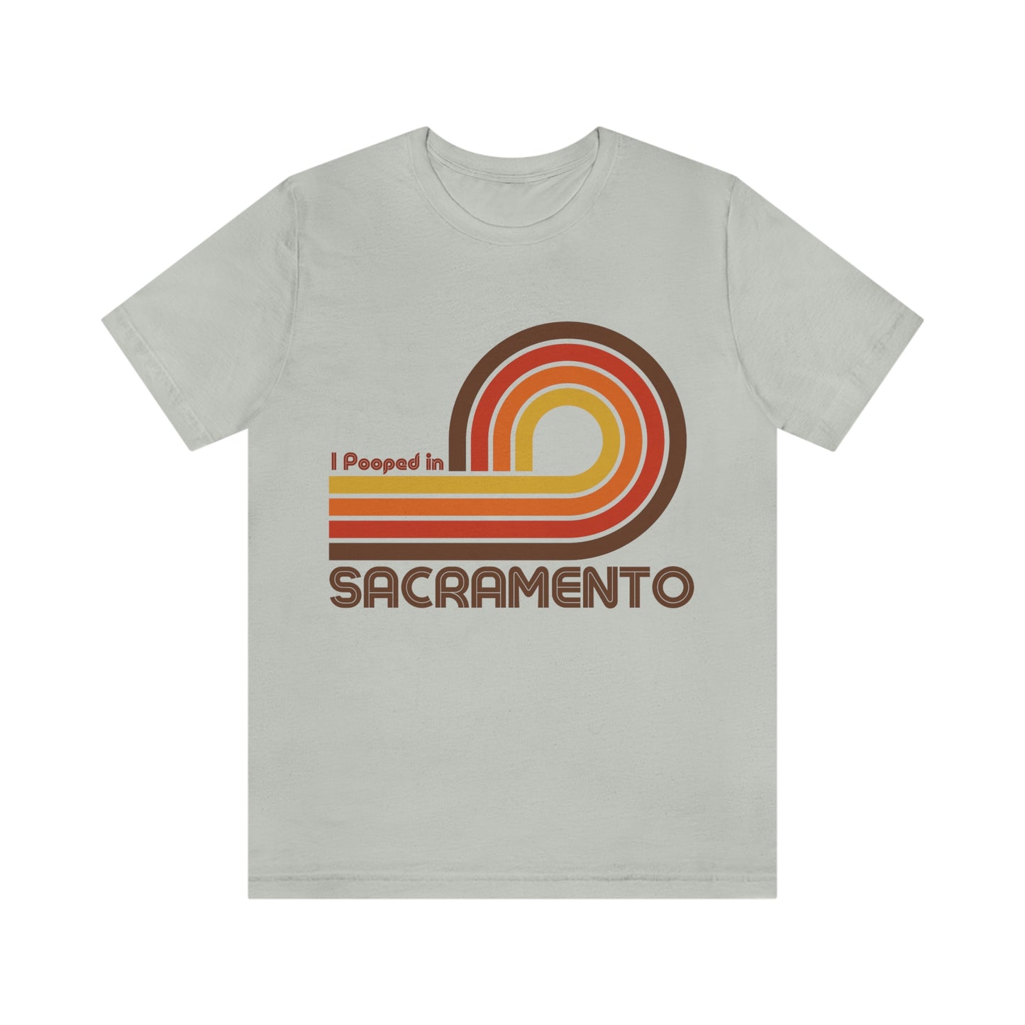 I Pooped In - SACRAMENTO (Dark Retro Loop) Unisex Jersey Short Sleeve Tee