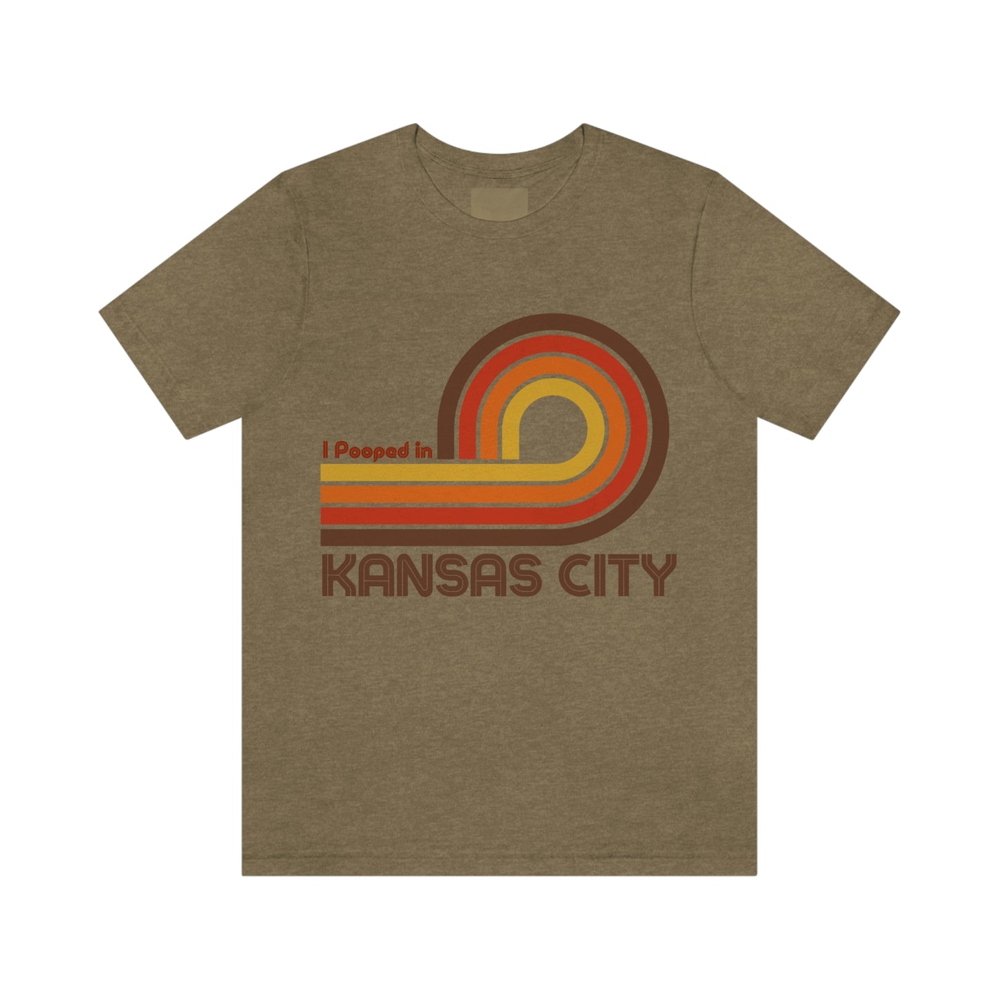 I Pooped In - KANSAS CITY (Dark Retro Loop) Unisex Jersey Short Sleeve Tee
