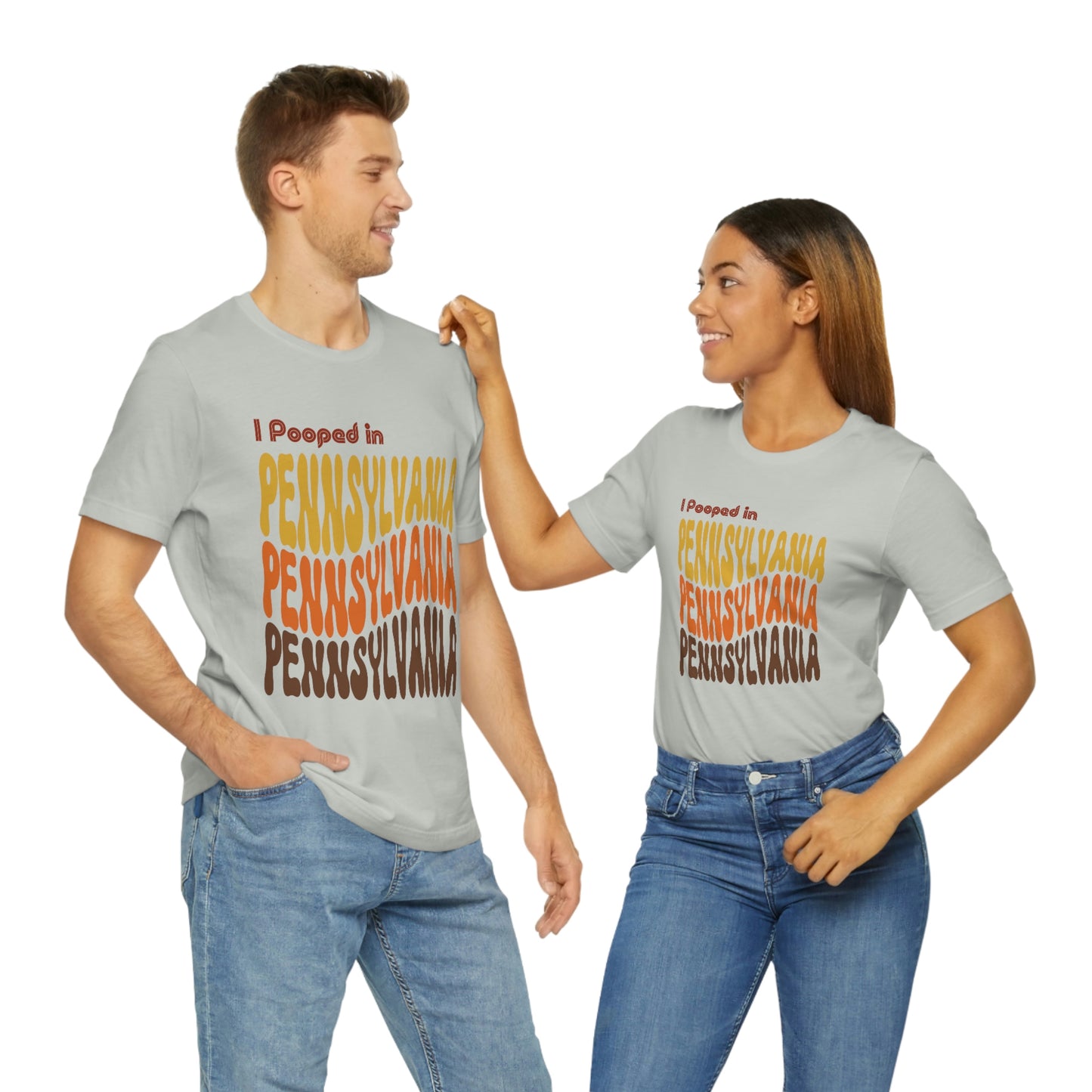 I Pooped In - PENNSYLVANIA (Retro Statehood) Unisex Jersey Short Sleeve Tee