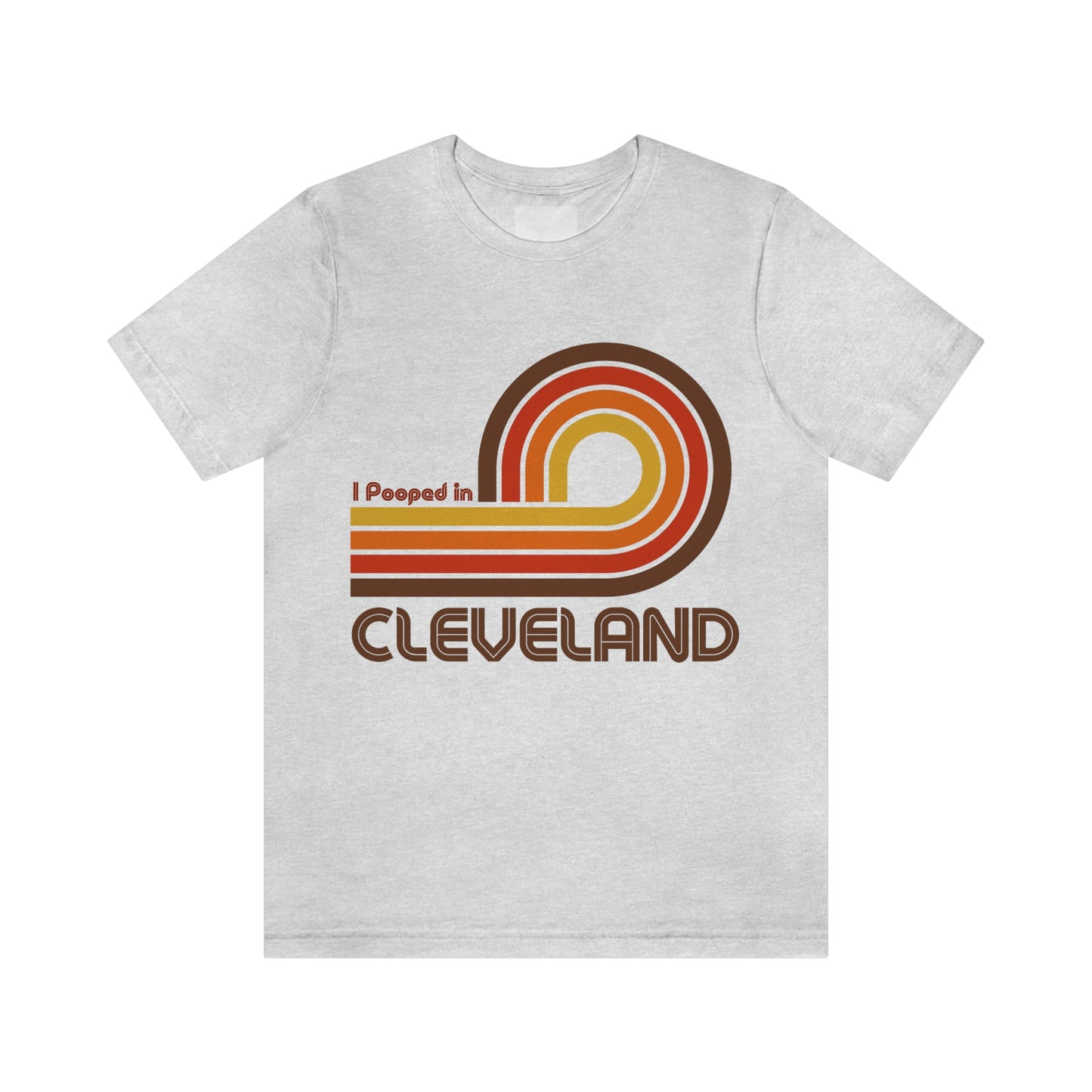 I Pooped In - CLEVELAND (Dark Retro Loop) Unisex Jersey Short Sleeve Tee