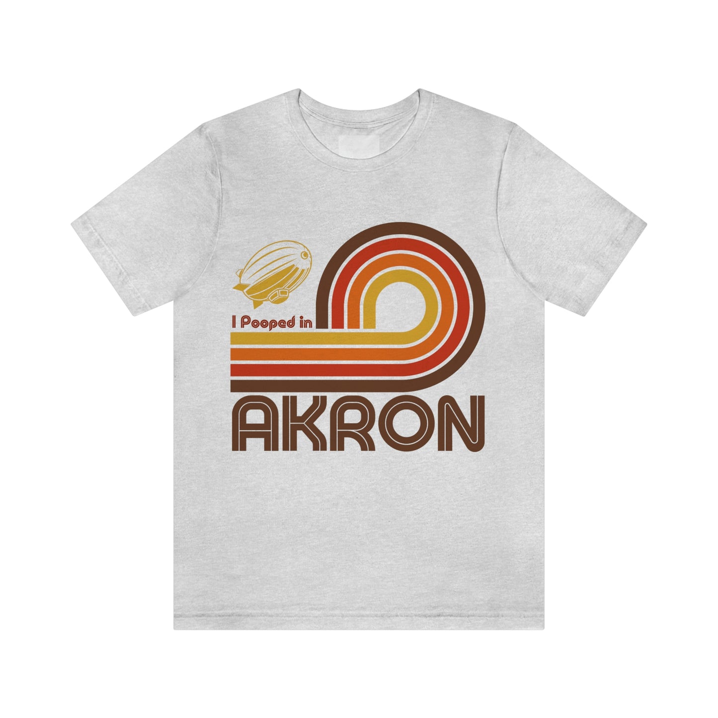 I Pooped In - AKRON (Dark Retro Loop) Unisex Jersey Short Sleeve Tee