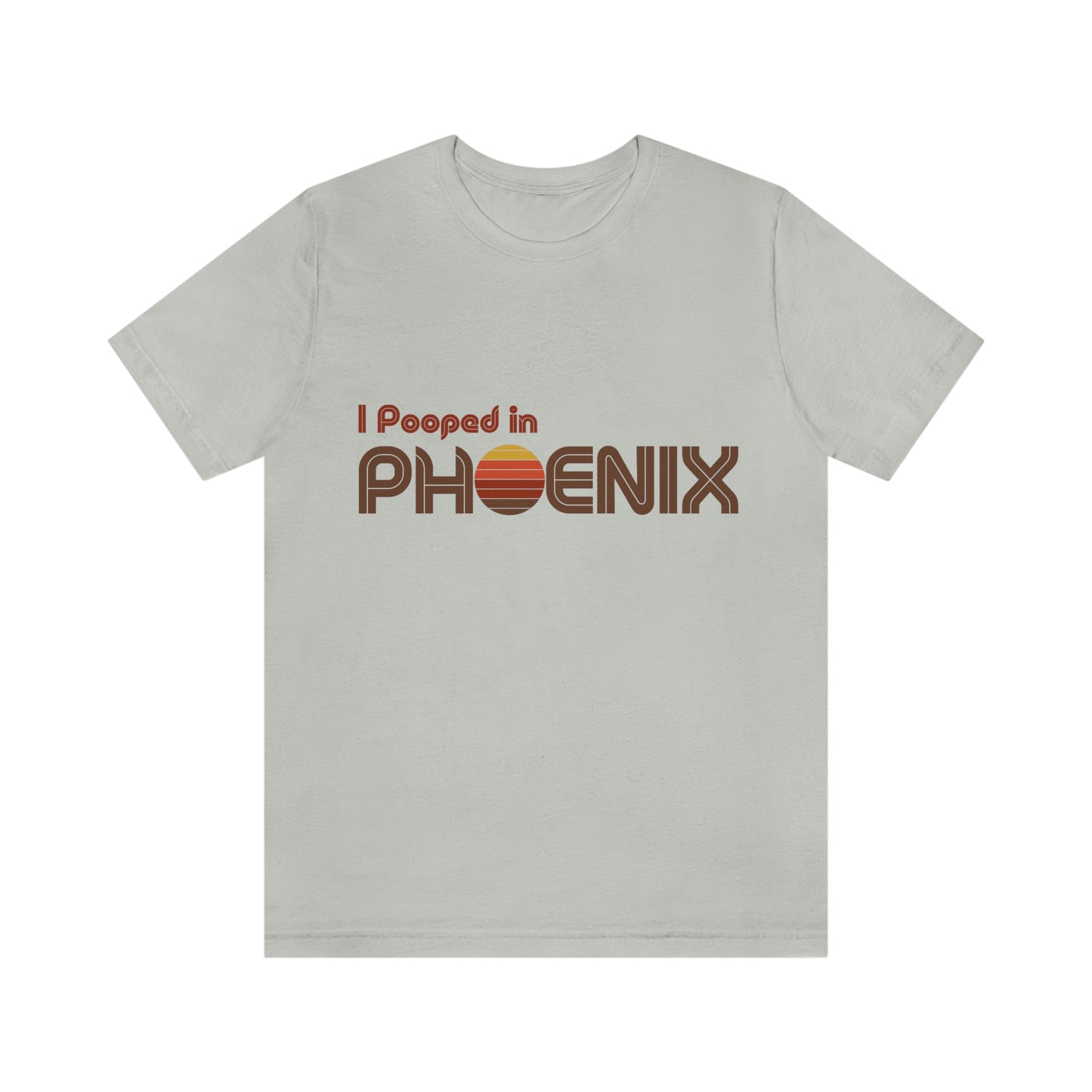 I Pooped In - PHOENIX (Dark Retro Sun) Unisex Jersey Short Sleeve Tee