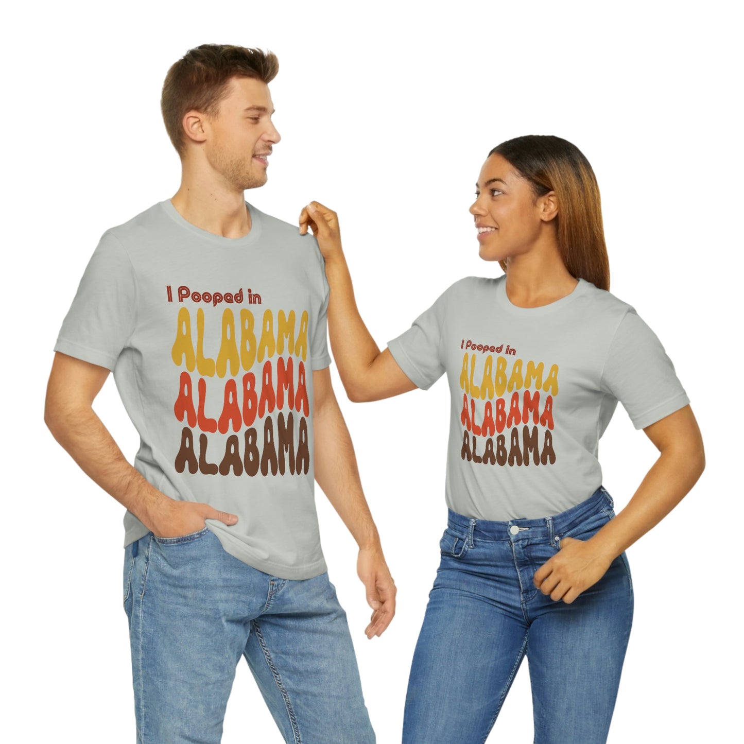 I Pooped In - ALABAMA (Retro Statehood) Unisex Jersey Short Sleeve Tee