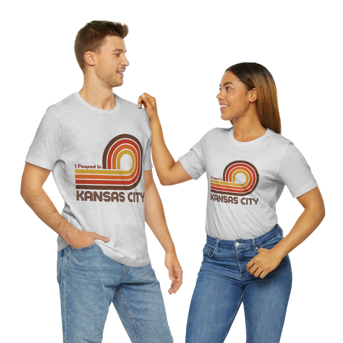 I Pooped In - KANSAS CITY (Dark Retro Loop) Unisex Jersey Short Sleeve Tee