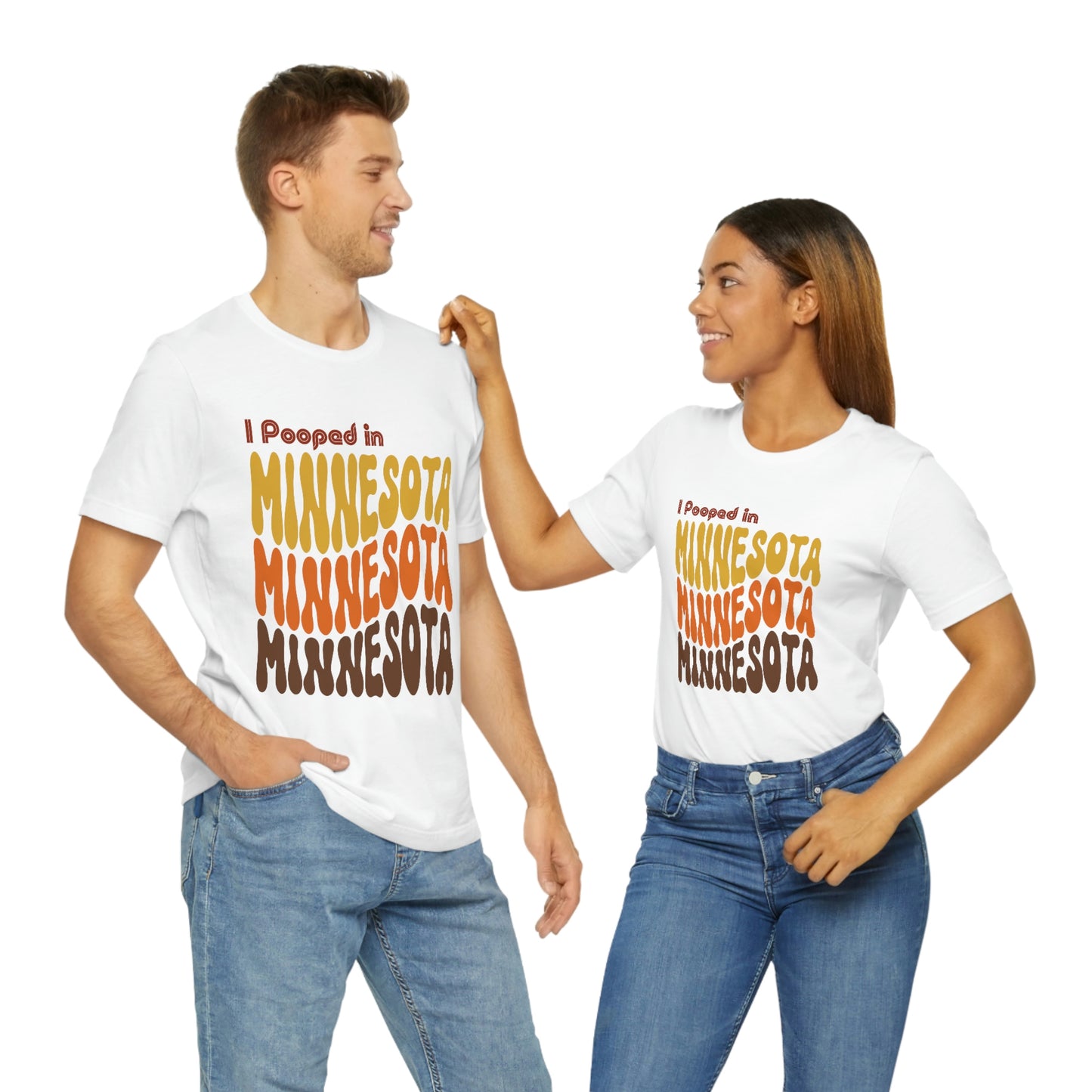 I Pooped In - MINNESOTA (Retro Statehood) Unisex Jersey Short Sleeve Tee