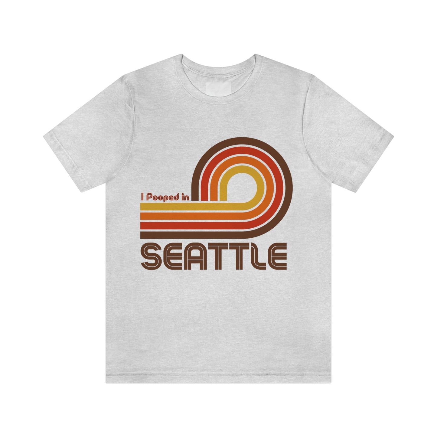 I Pooped In - SEATTLE (Dark Retro Loop) Unisex Jersey Short Sleeve Tee