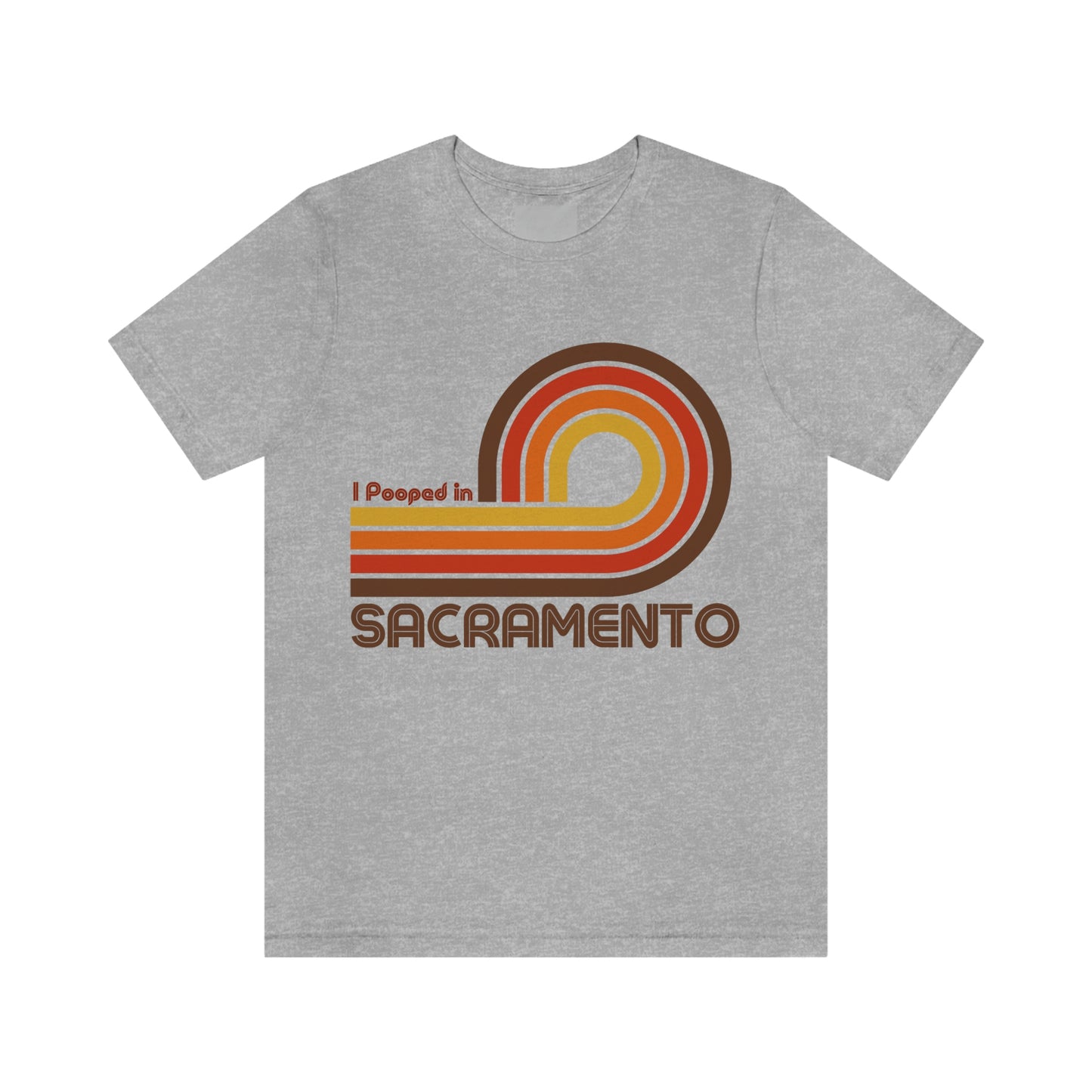 I Pooped In - SACRAMENTO (Dark Retro Loop) Unisex Jersey Short Sleeve Tee
