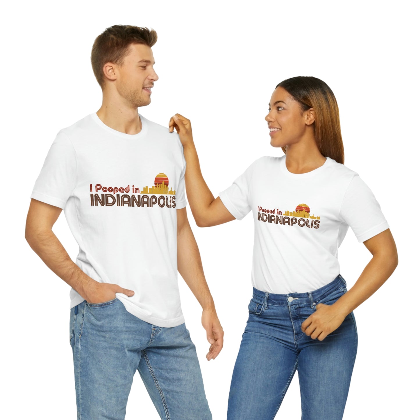 I Pooped In - CINCINNATI (Dark Retro Sun) Unisex Jersey Short Sleeve Tee