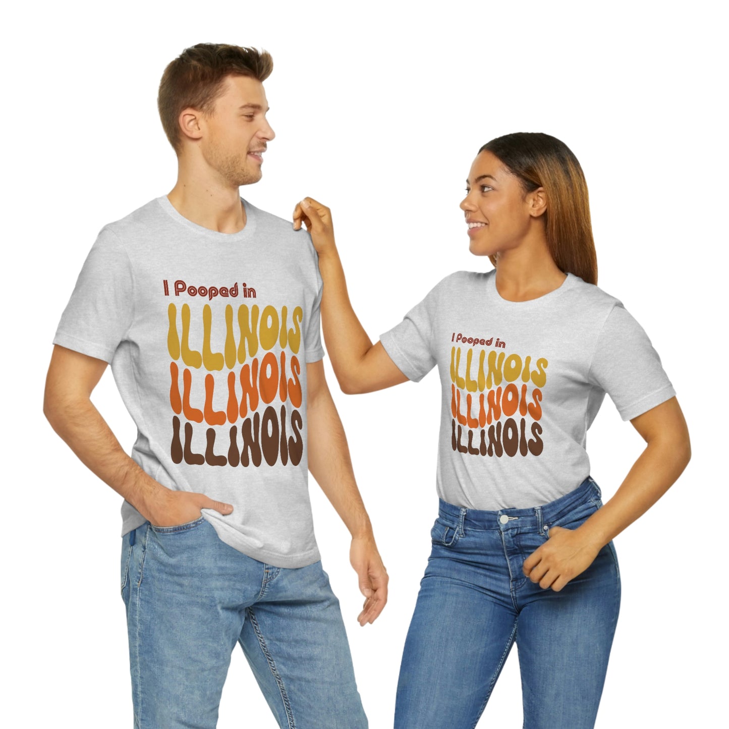 I Pooped In - ILLINOIS (Retro Statehood) Unisex Jersey Short Sleeve Tee