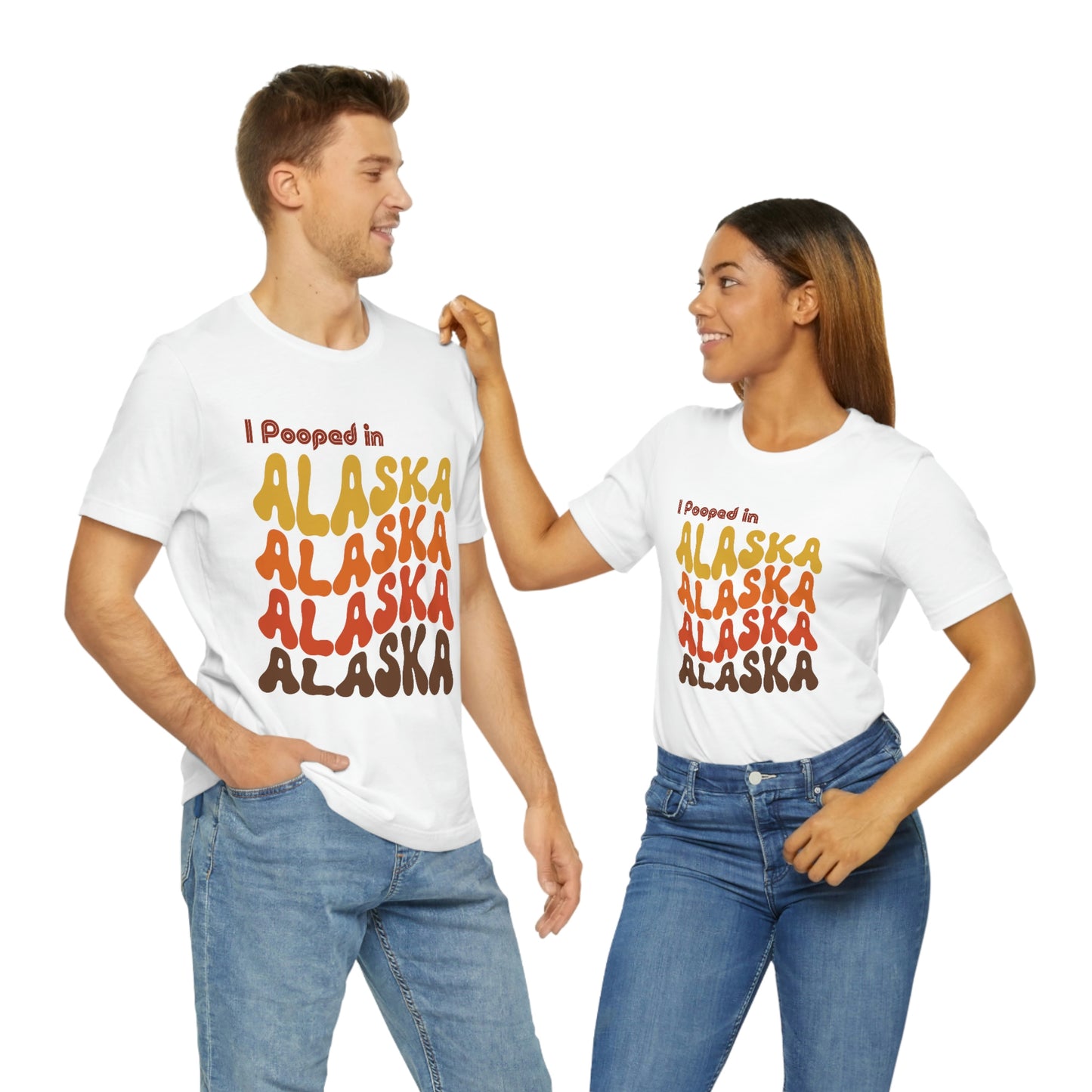 I Pooped In - ALASKA (Retro Statehood) Unisex Jersey Short Sleeve Tee