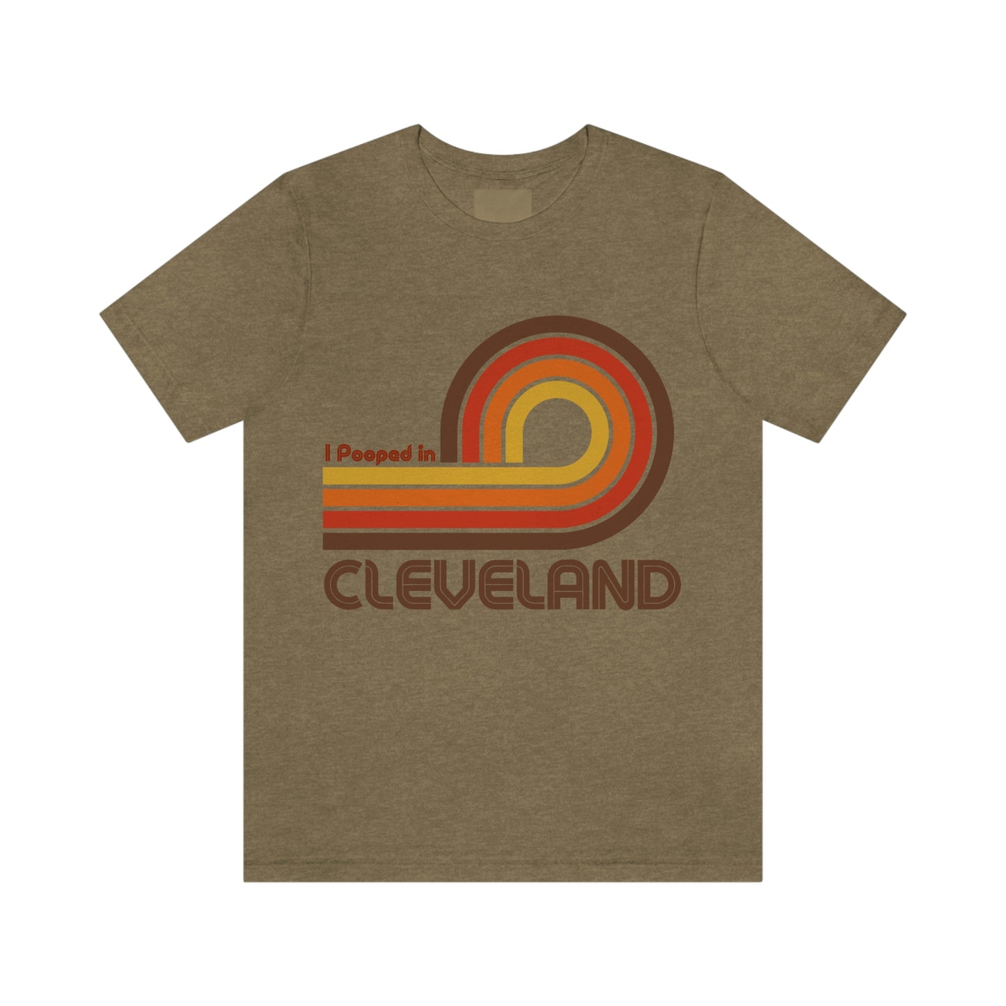 I Pooped In - CLEVELAND (Dark Retro Loop) Unisex Jersey Short Sleeve Tee