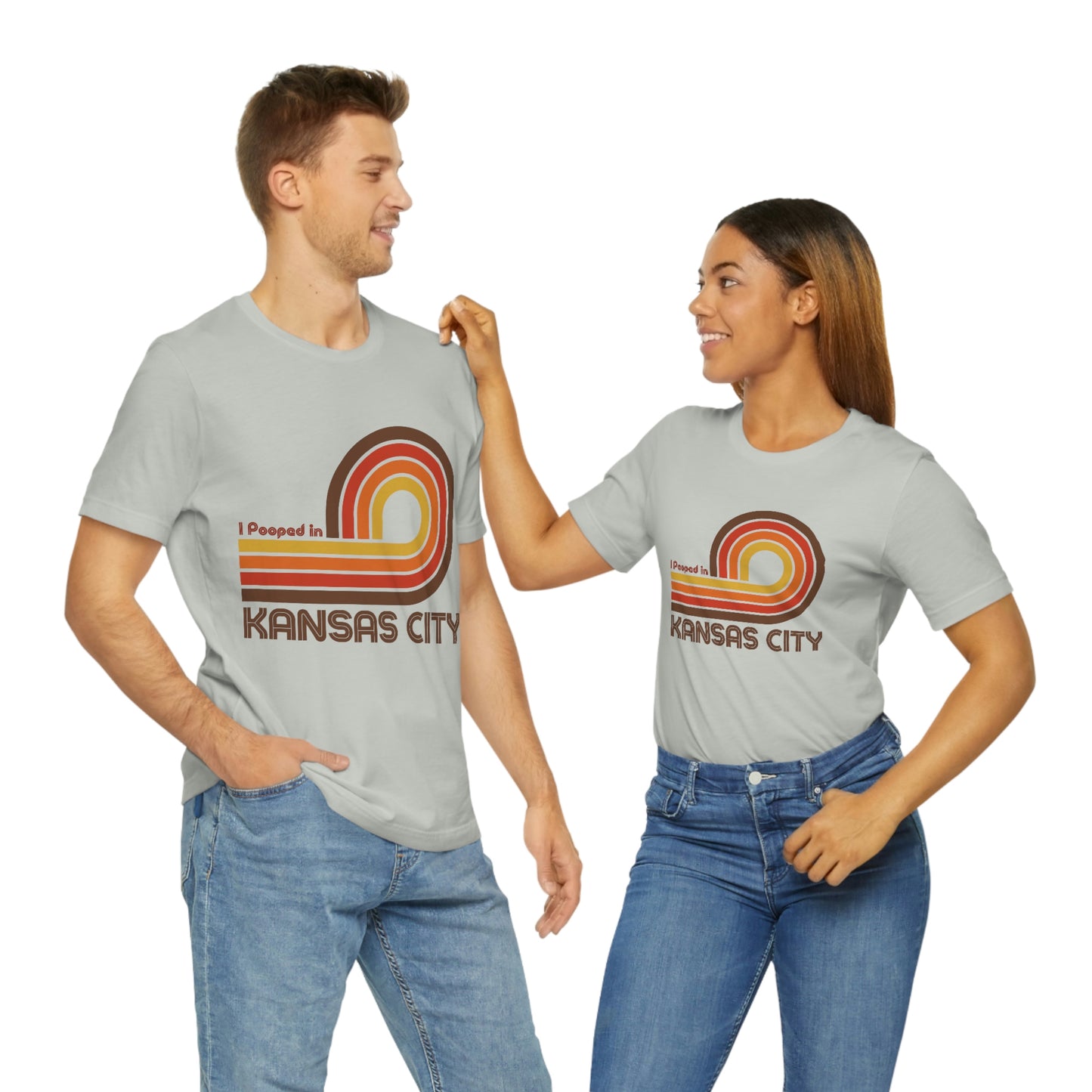 I Pooped In - KANSAS CITY (Dark Retro Loop) Unisex Jersey Short Sleeve Tee