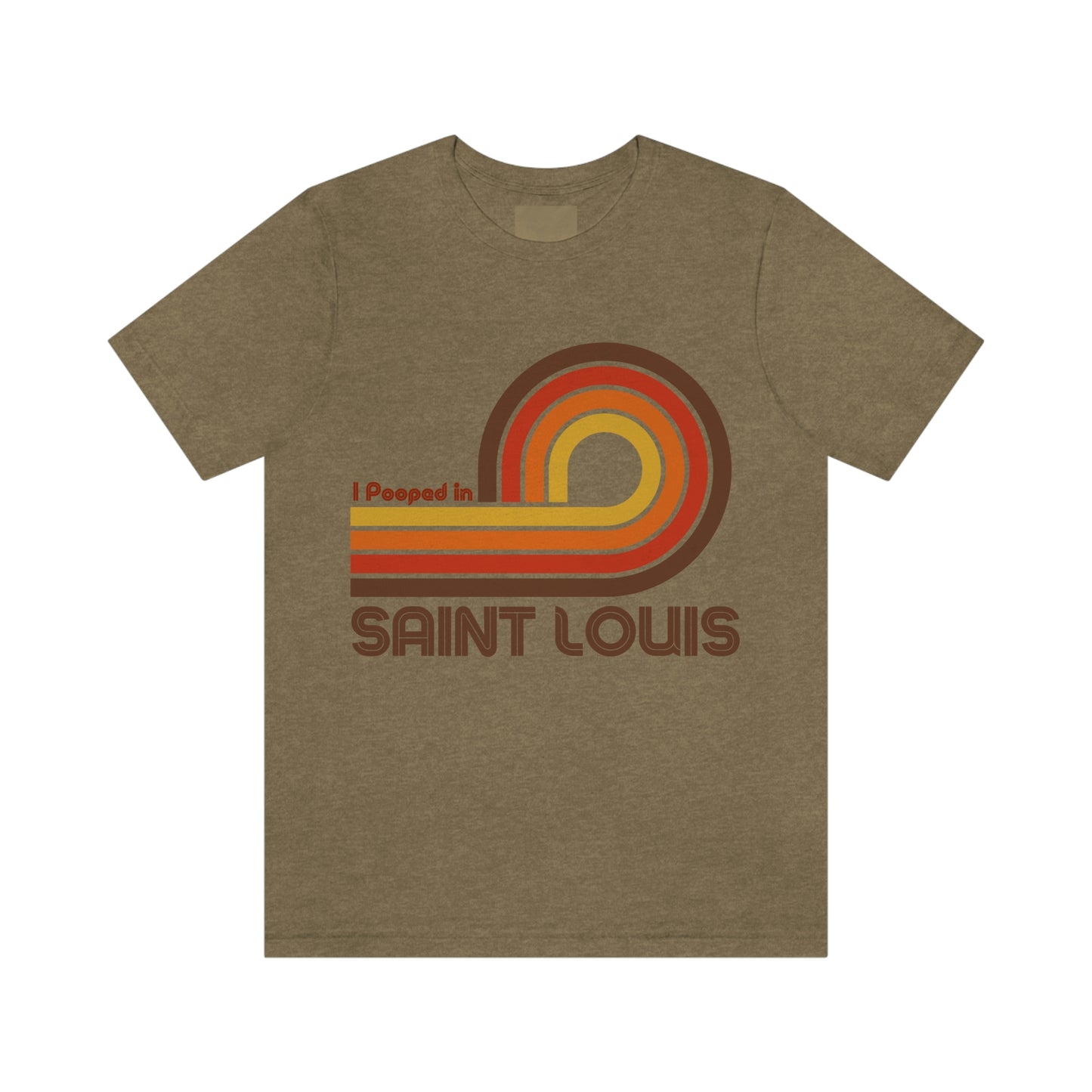 I Pooped In - SAINT LOUIS (Dark Retro Loop) Unisex Jersey Short Sleeve Tee
