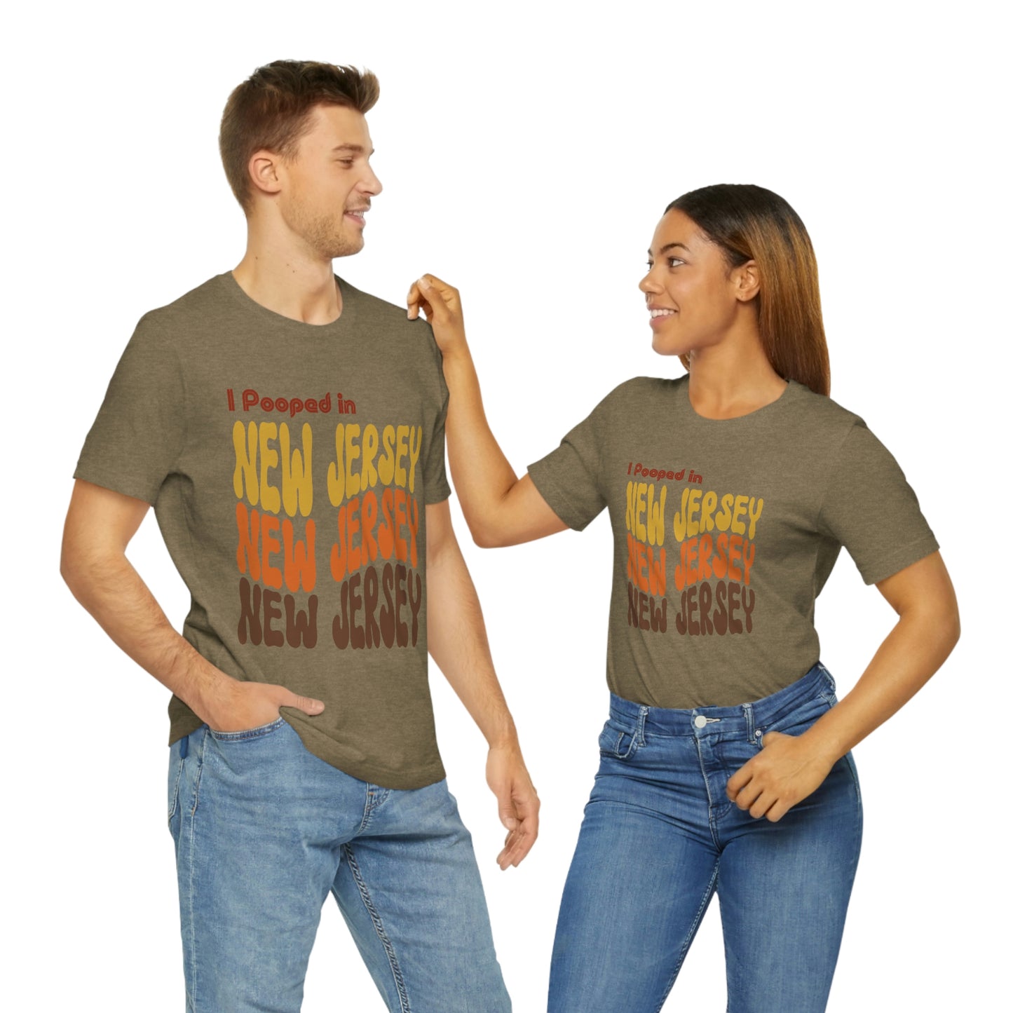 I Pooped In - NEW JERSEY (Retro Statehood) Unisex Jersey Short Sleeve Tee