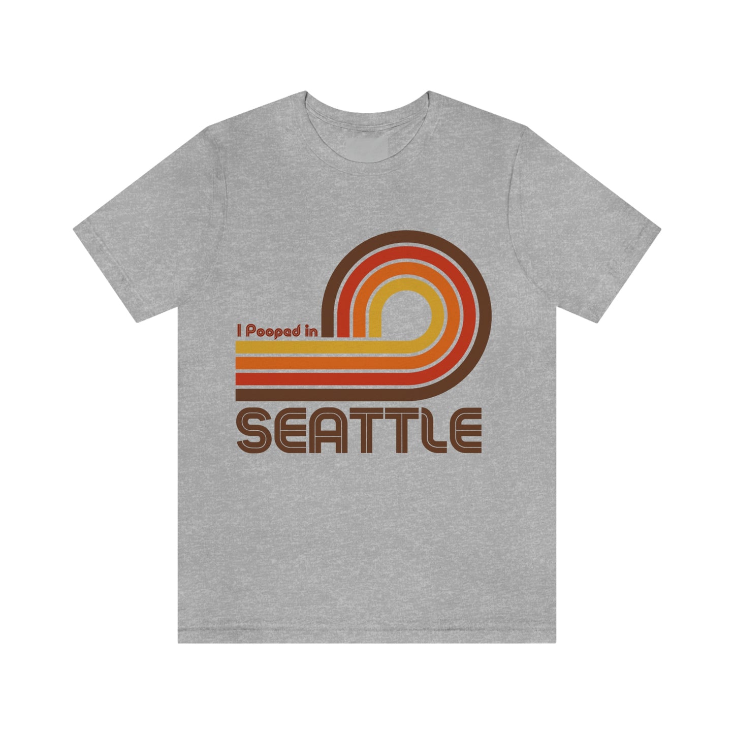 I Pooped In - SEATTLE (Dark Retro Loop) Unisex Jersey Short Sleeve Tee
