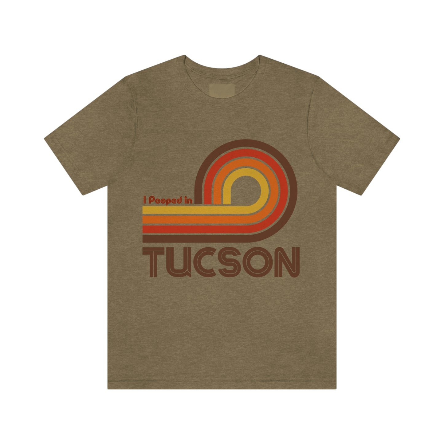 I Pooped In - TUCSON (Dark Retro Loop) Unisex Jersey Short Sleeve Tee