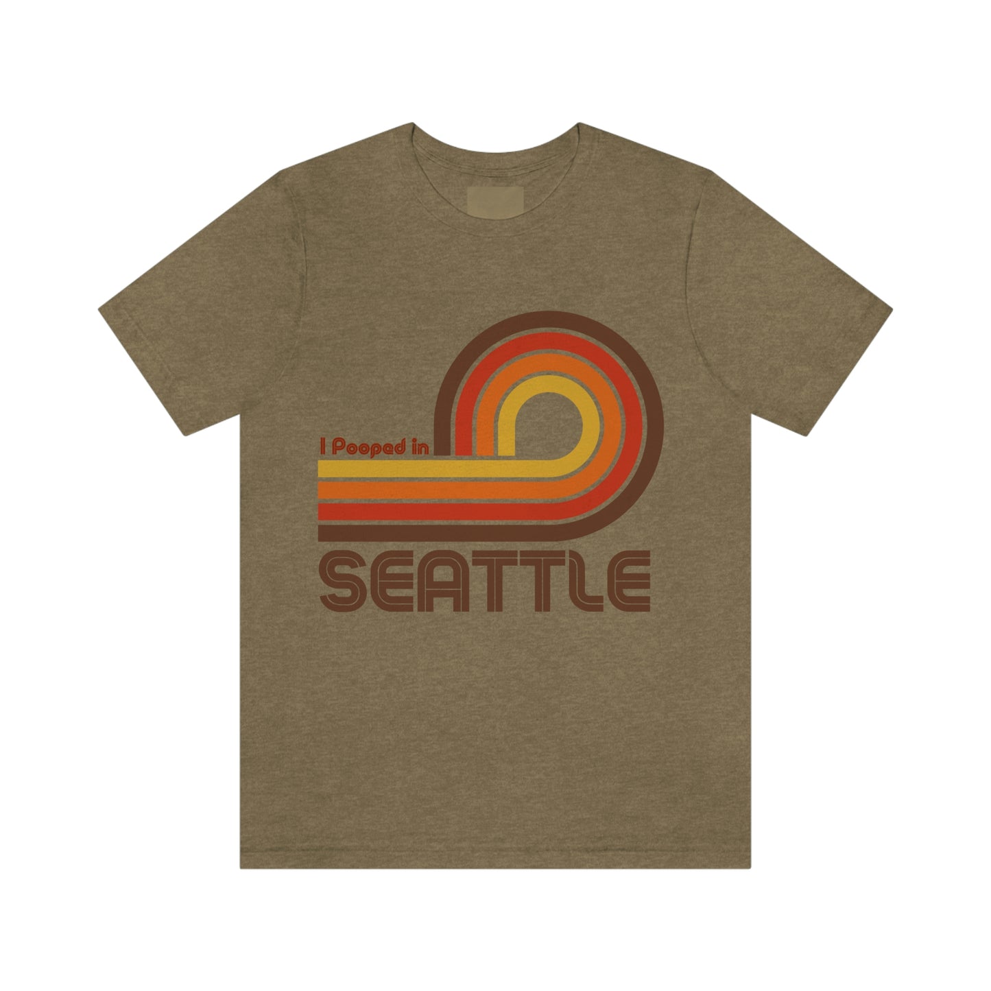 I Pooped In - SEATTLE (Dark Retro Loop) Unisex Jersey Short Sleeve Tee