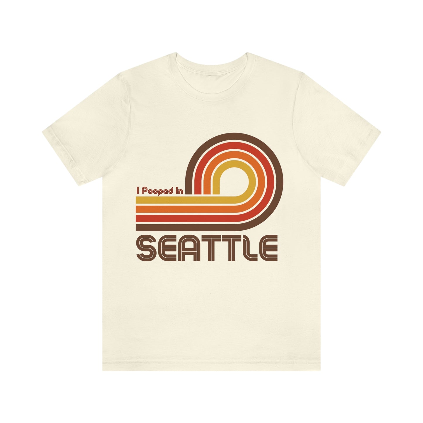 I Pooped In - SEATTLE (Dark Retro Loop) Unisex Jersey Short Sleeve Tee