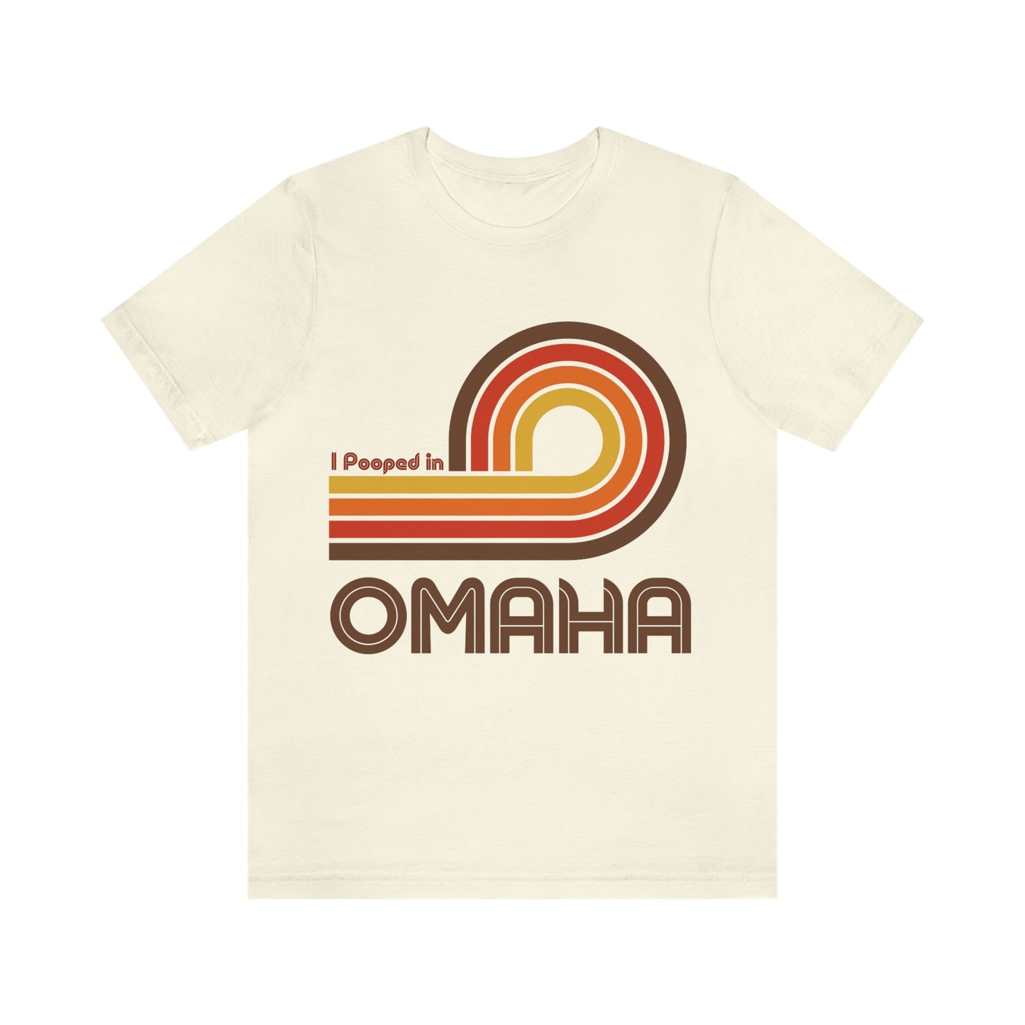 I Pooped In - OMAHA (Dark Retro Loop) Unisex Jersey Short Sleeve Tee