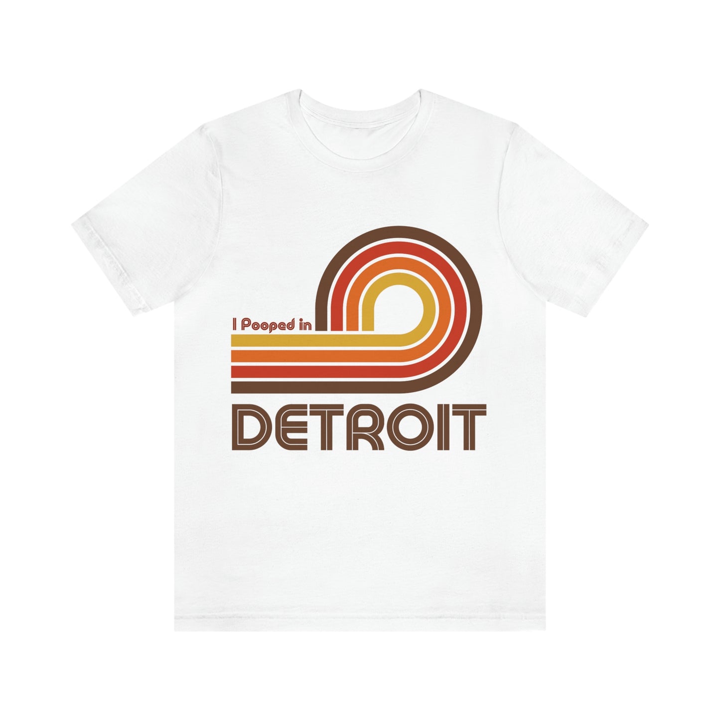 I Pooped In - DETROIT (Dark Retro Loop) Unisex Jersey Short Sleeve Tee