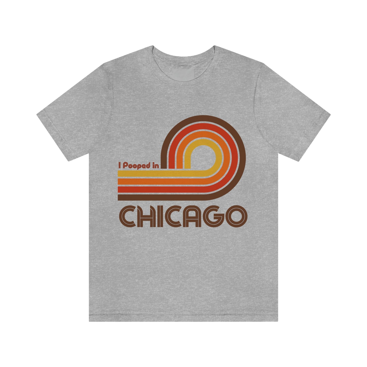 I Pooped In - CHICAGO (Dark Retro Loop) Unisex Jersey Short Sleeve Tee