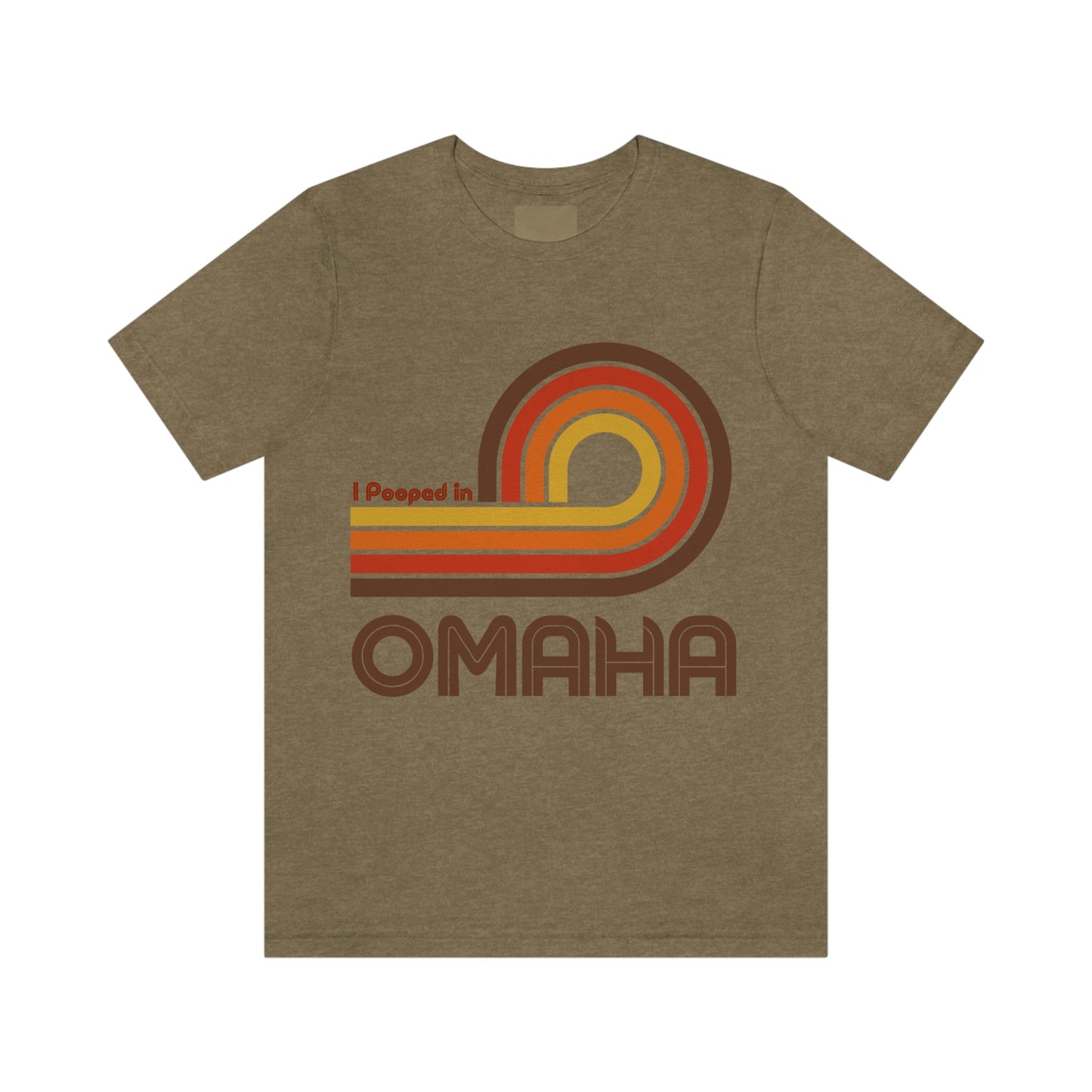 I Pooped In - OMAHA (Dark Retro Loop) Unisex Jersey Short Sleeve Tee