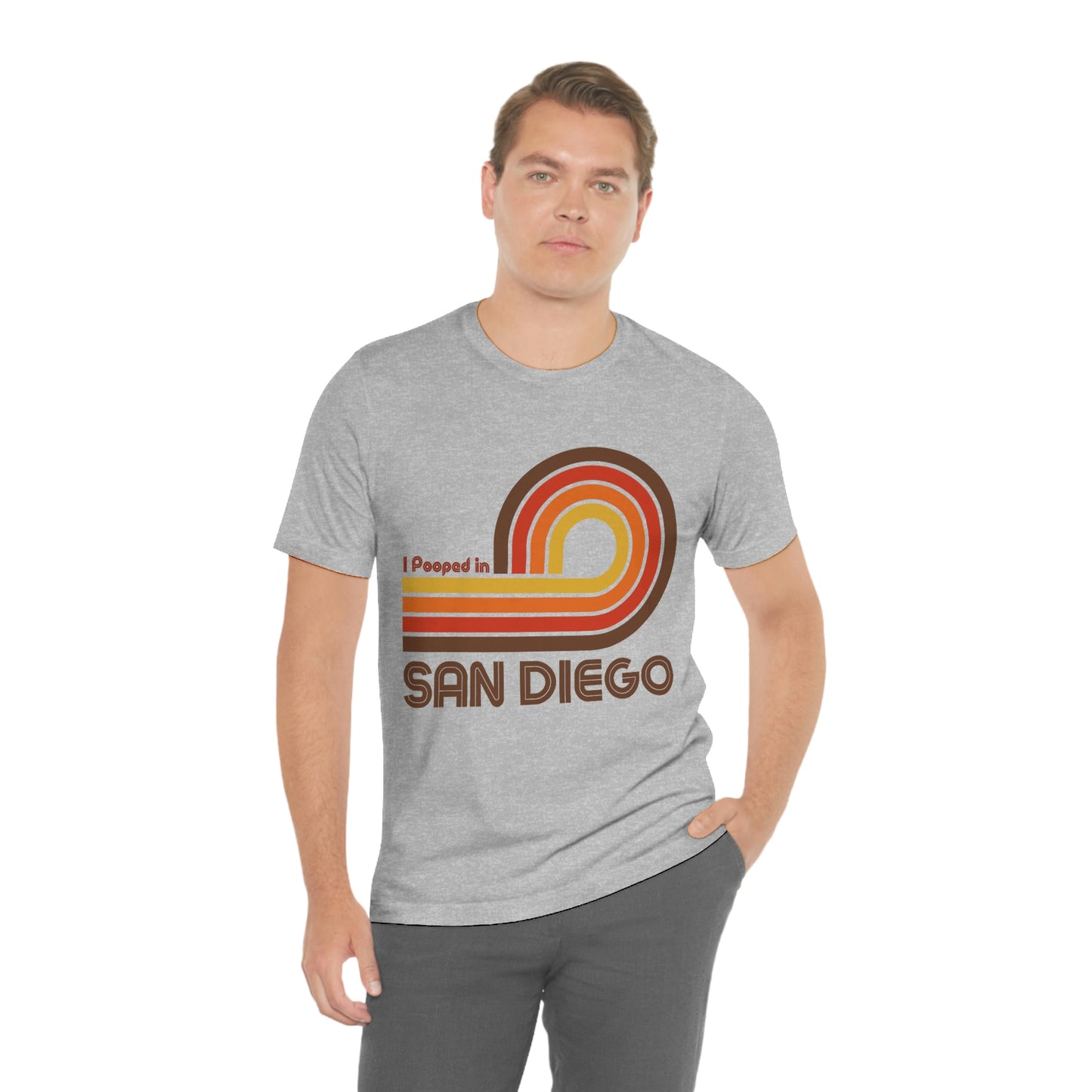 I Pooped In - SAN DIEGO (Dark Retro Loop) Unisex Jersey Short Sleeve Tee