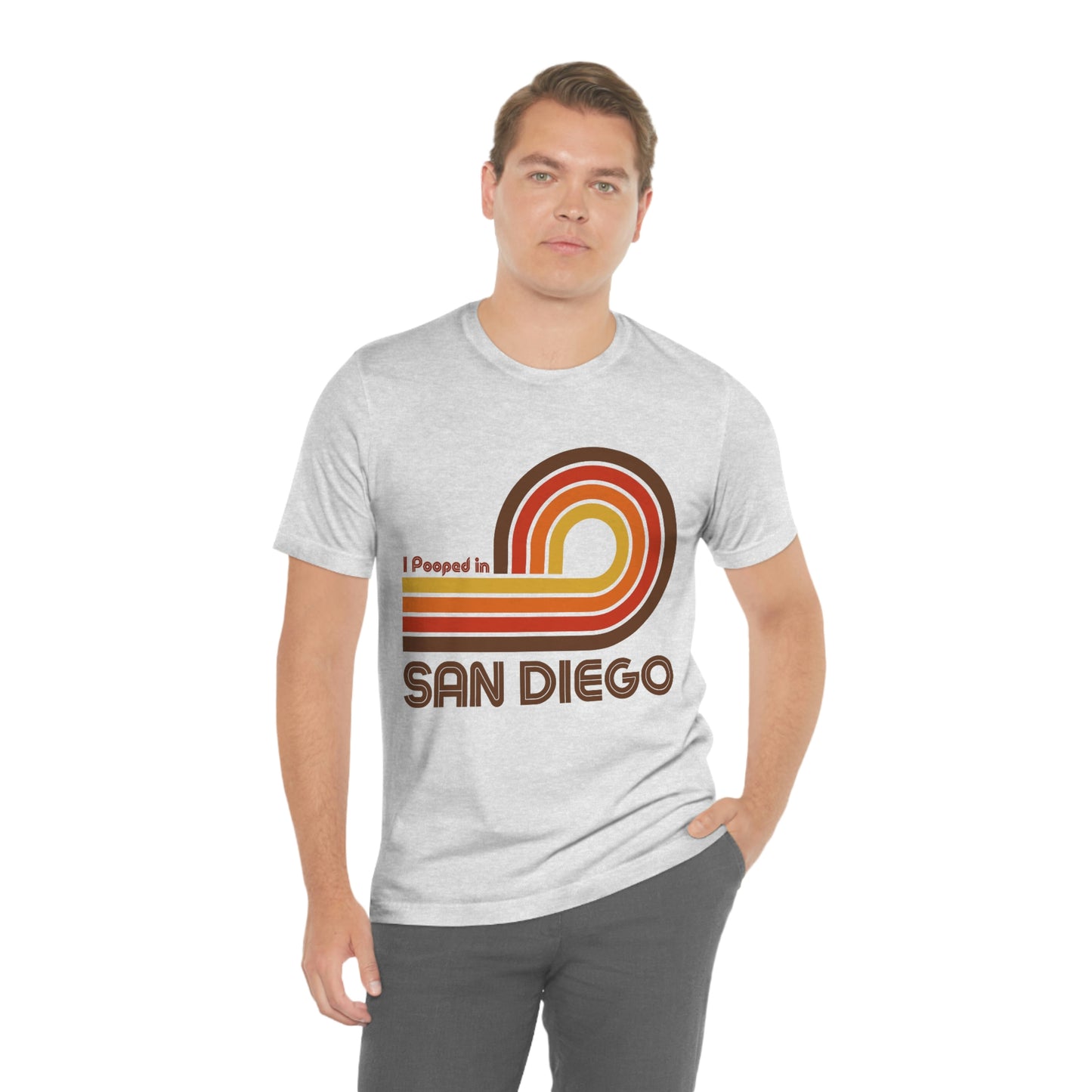 I Pooped In - SAN DIEGO (Dark Retro Loop) Unisex Jersey Short Sleeve Tee