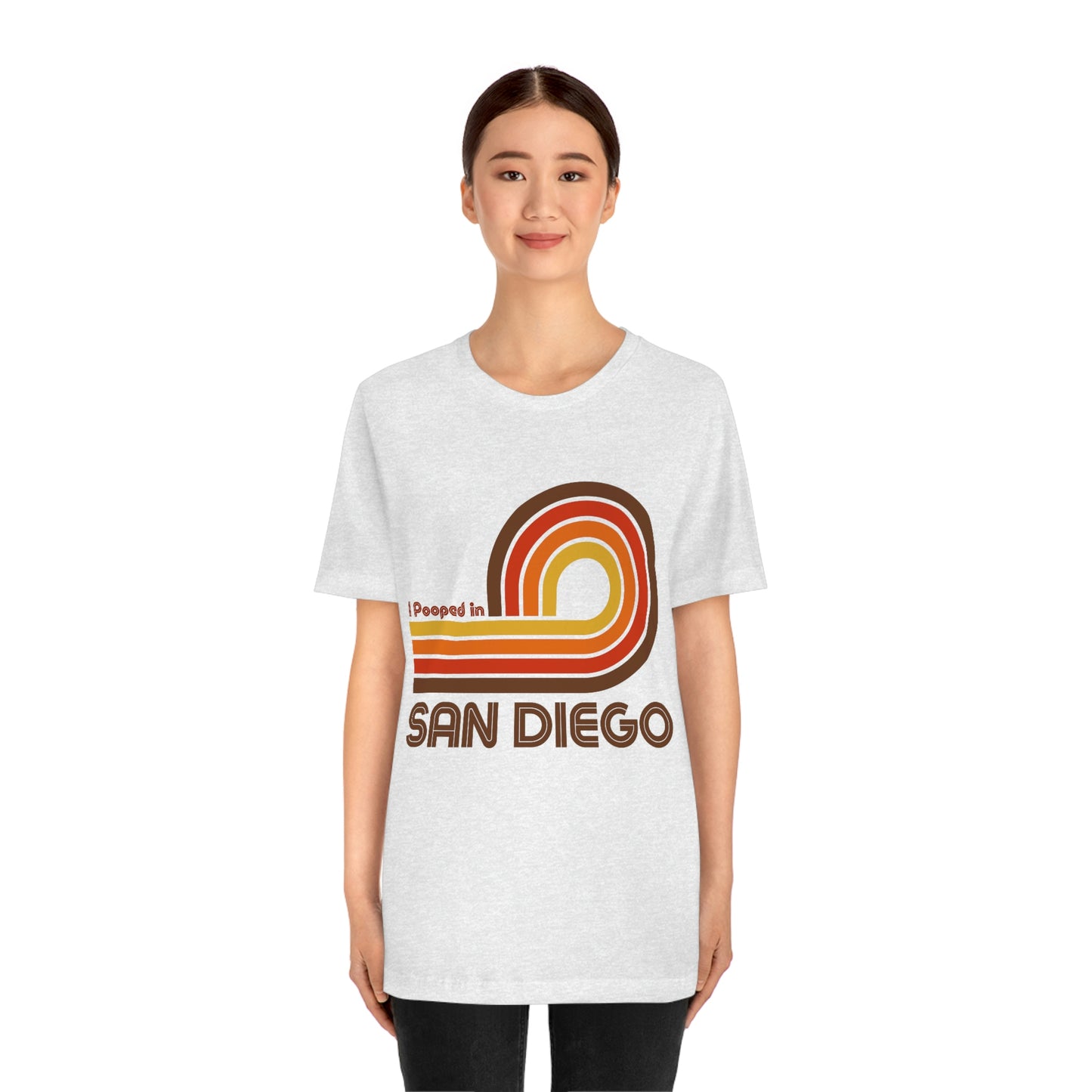 I Pooped In - SAN DIEGO (Dark Retro Loop) Unisex Jersey Short Sleeve Tee