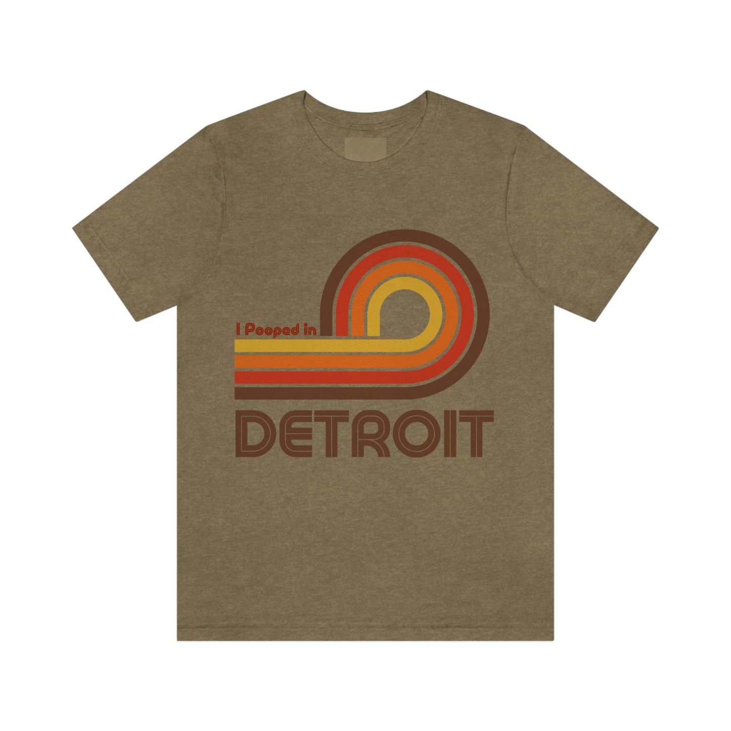 I Pooped In - DETROIT (Dark Retro Loop) Unisex Jersey Short Sleeve Tee