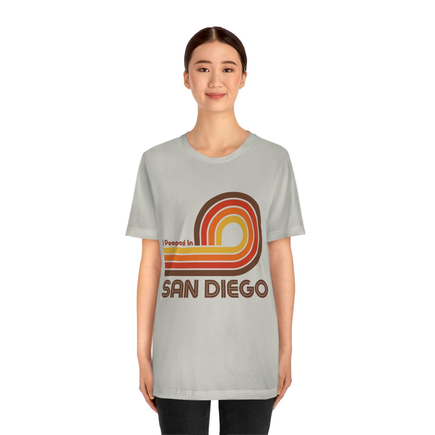 I Pooped In - SAN DIEGO (Dark Retro Loop) Unisex Jersey Short Sleeve Tee