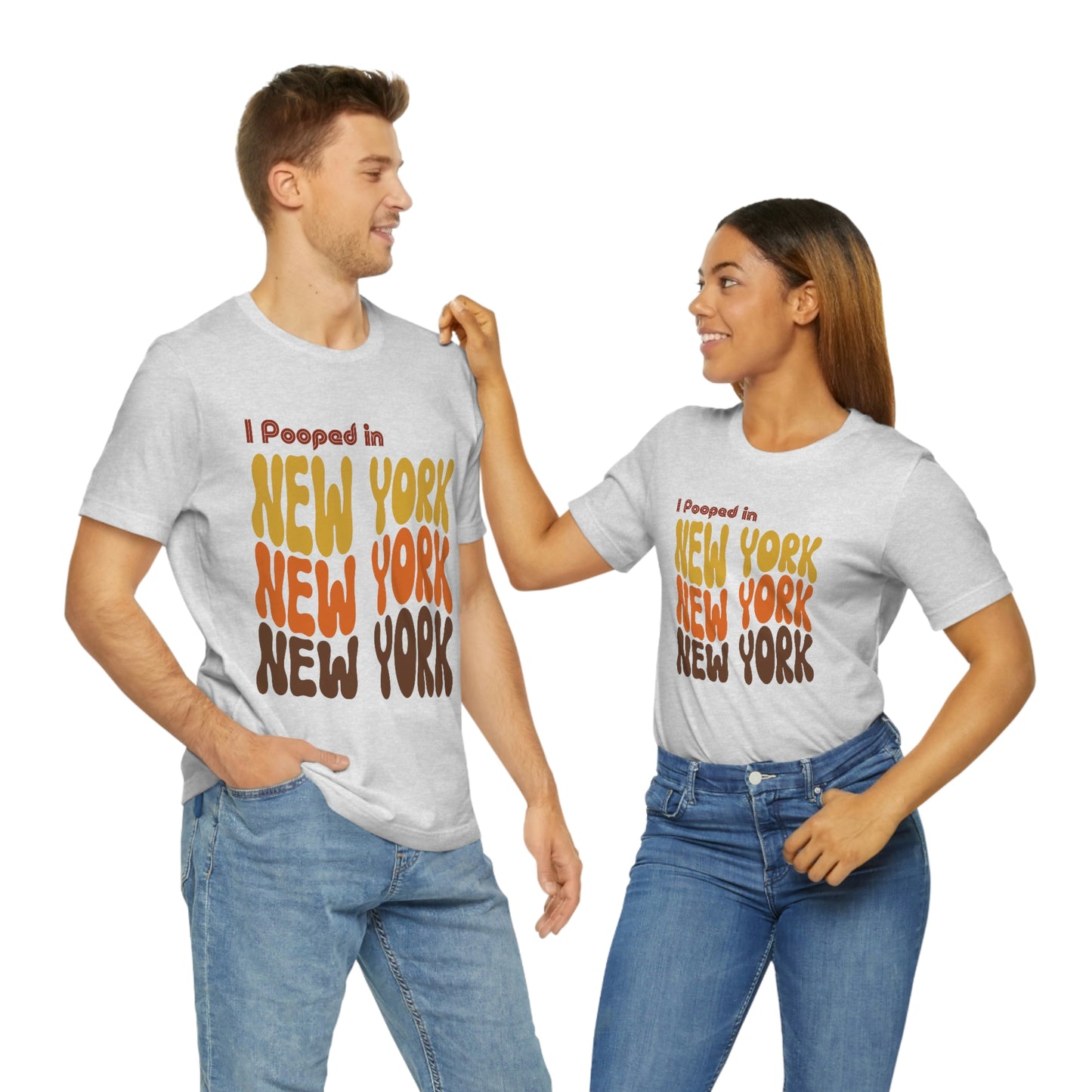 I Pooped In - NEW YORK (Retro Statehood) Unisex Jersey Short Sleeve Tee