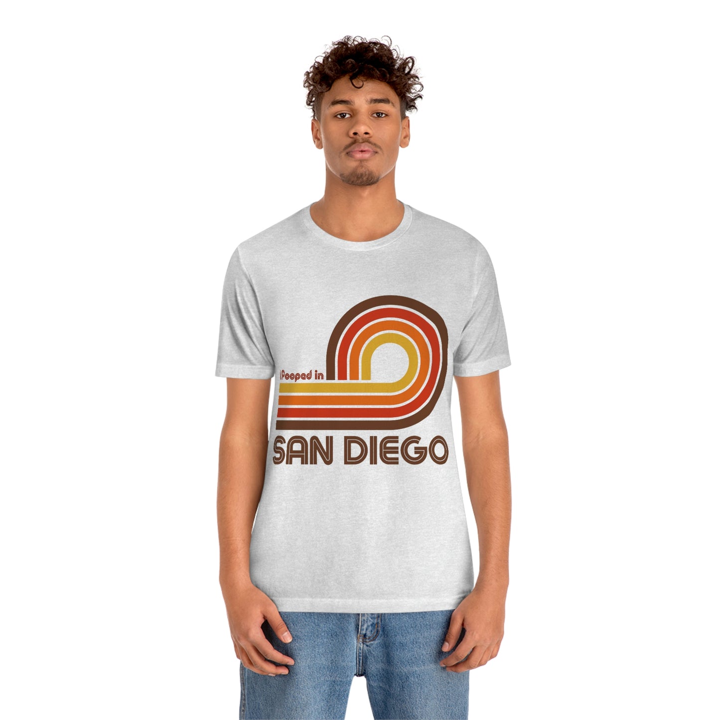 I Pooped In - SAN DIEGO (Dark Retro Loop) Unisex Jersey Short Sleeve Tee