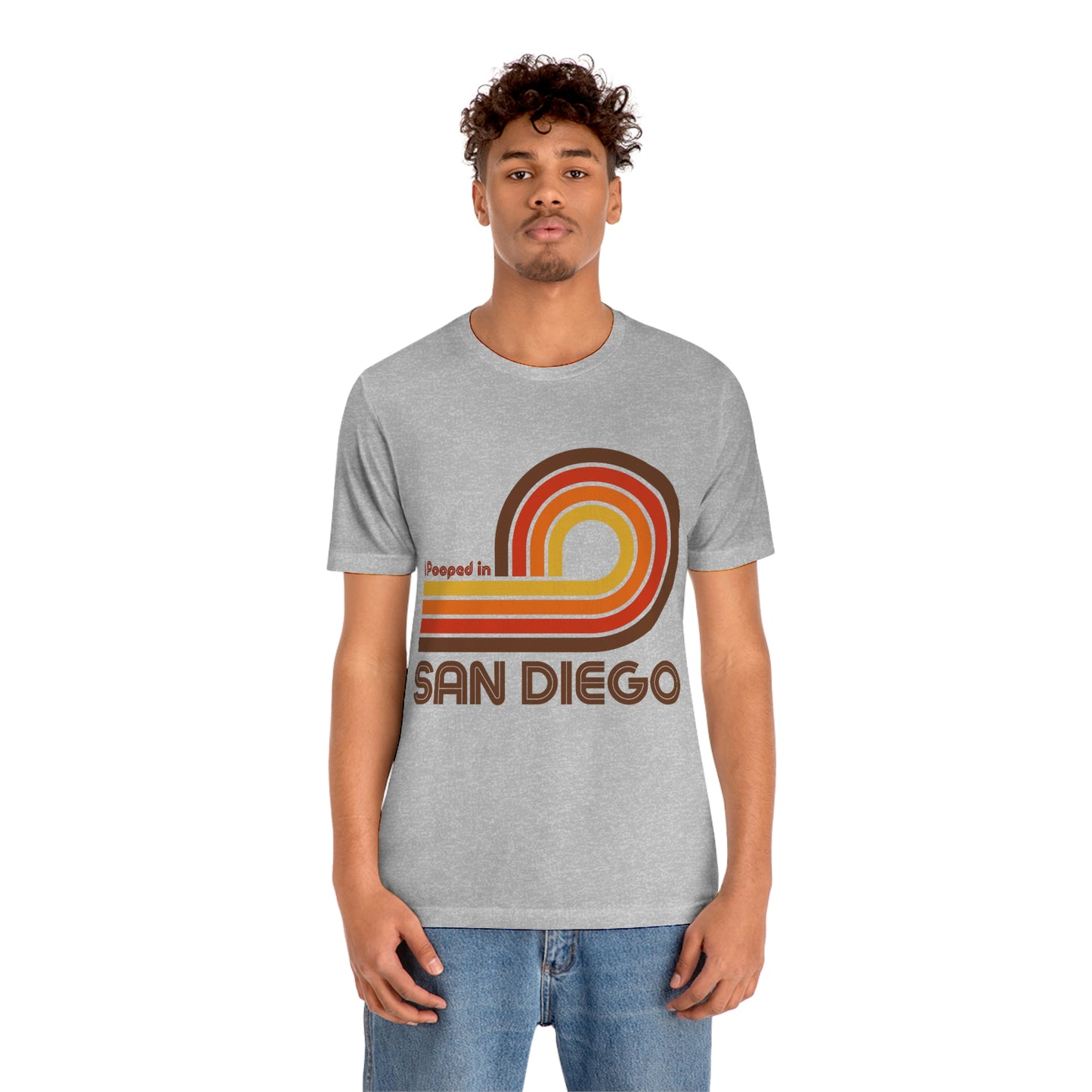 I Pooped In - SAN DIEGO (Dark Retro Loop) Unisex Jersey Short Sleeve Tee